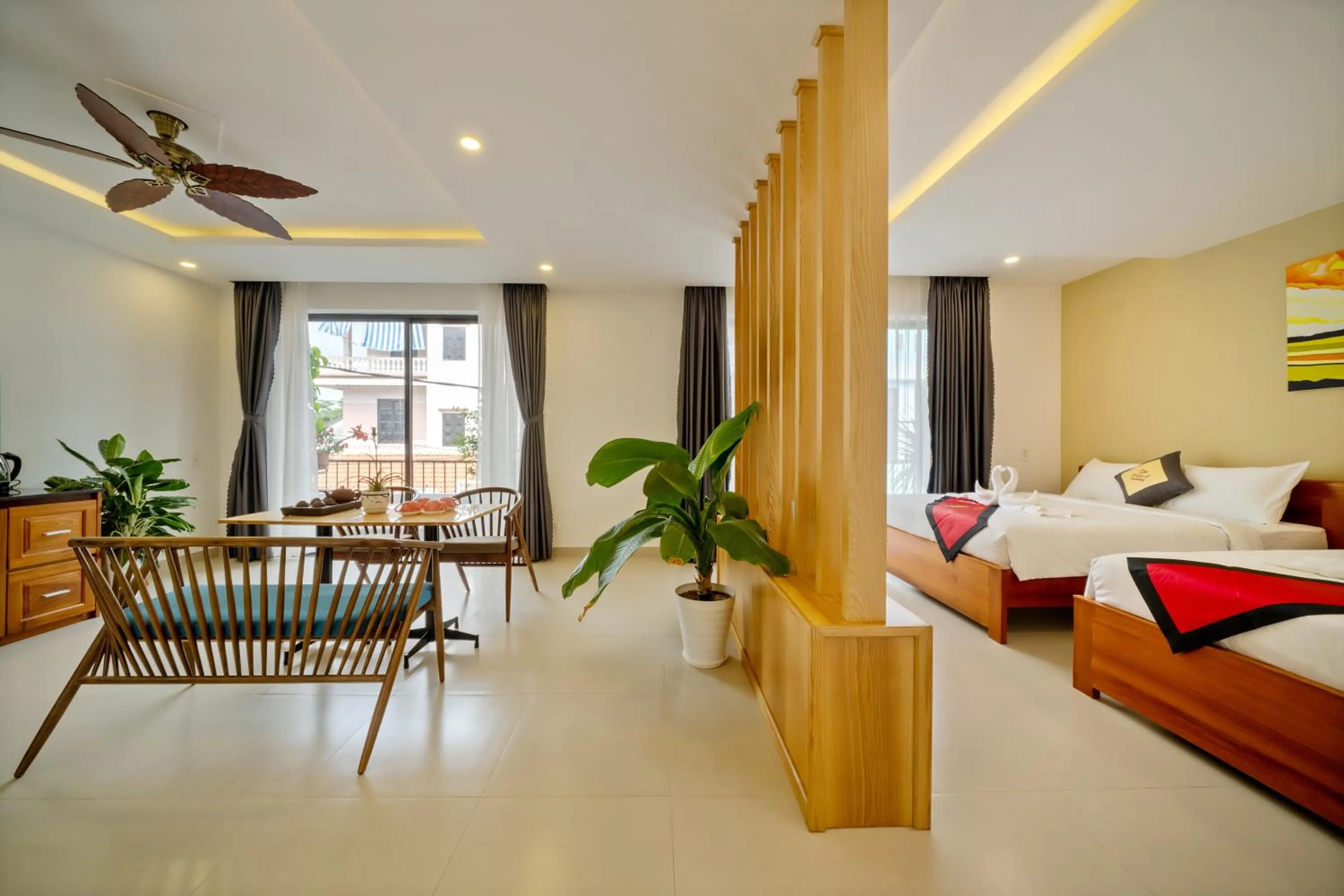 Photo of the whole room, Bed in Tam Hong Phuc Homestay Hoi An