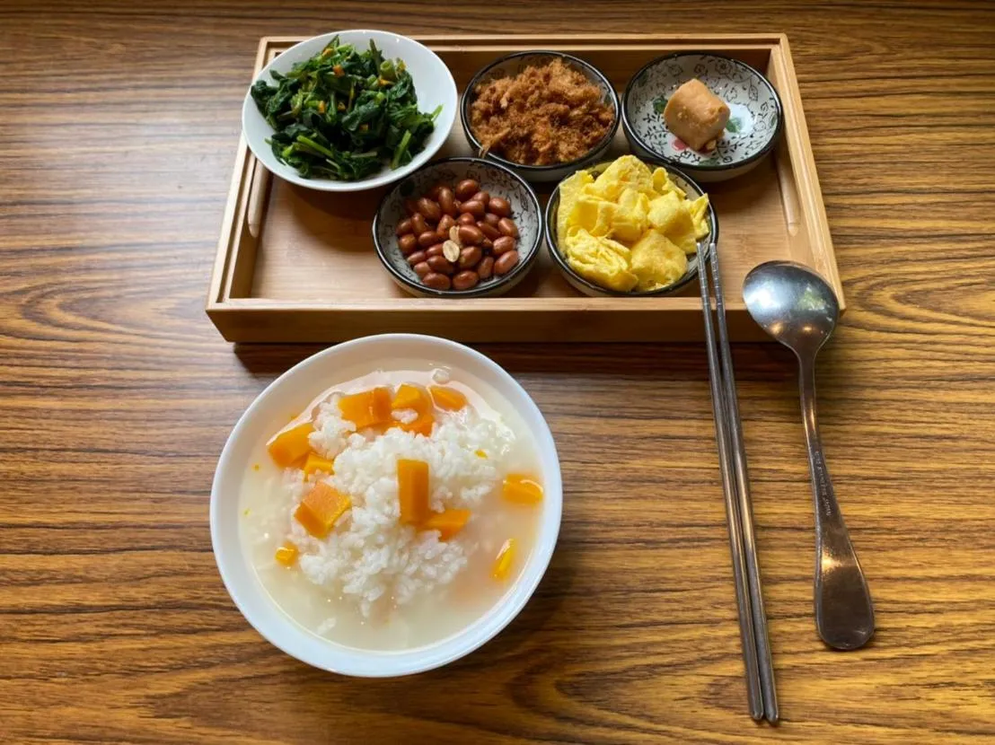 Asian breakfast in Hinoki House