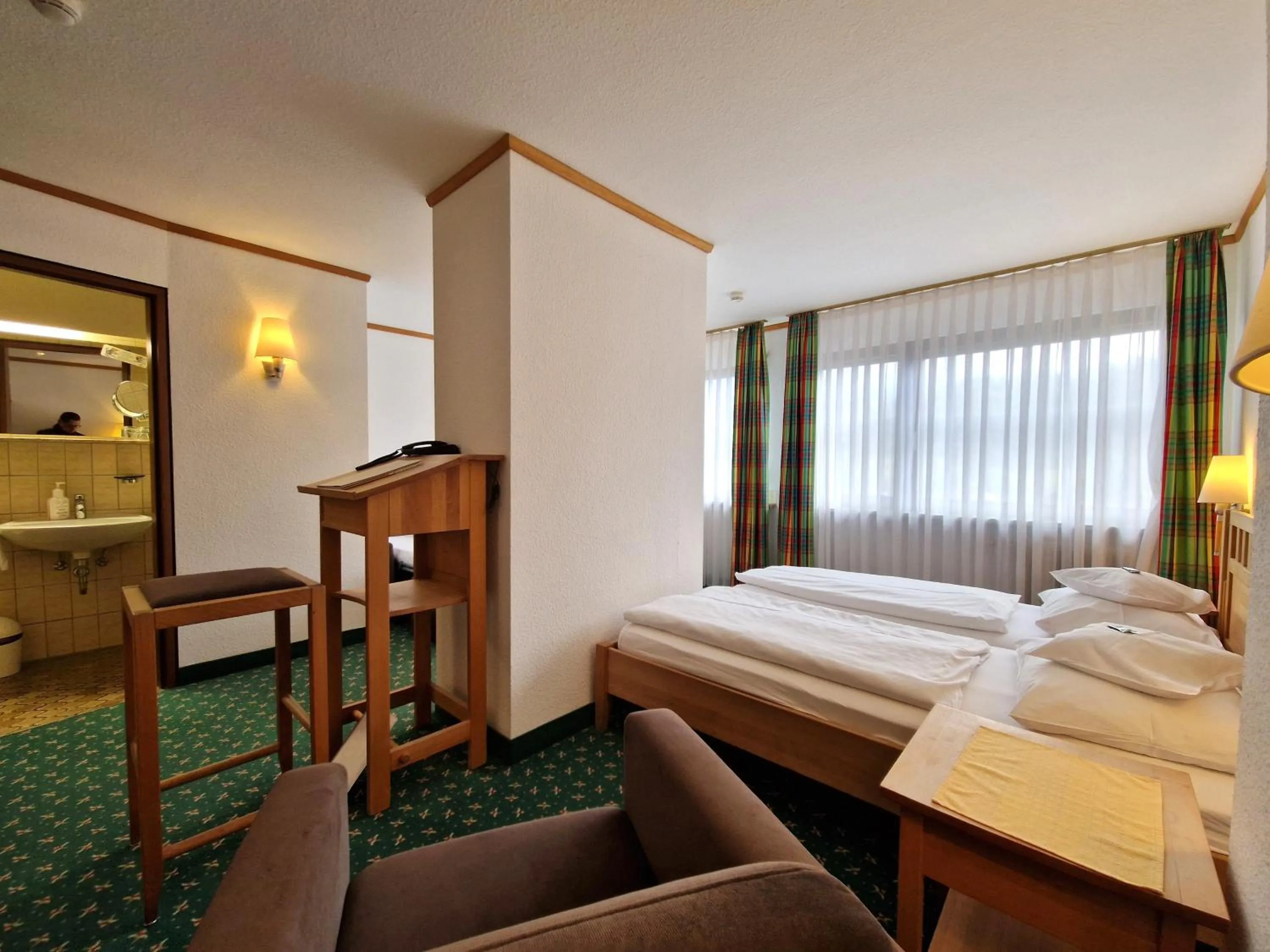 Bed in Badhotel Restaurant Stauferland