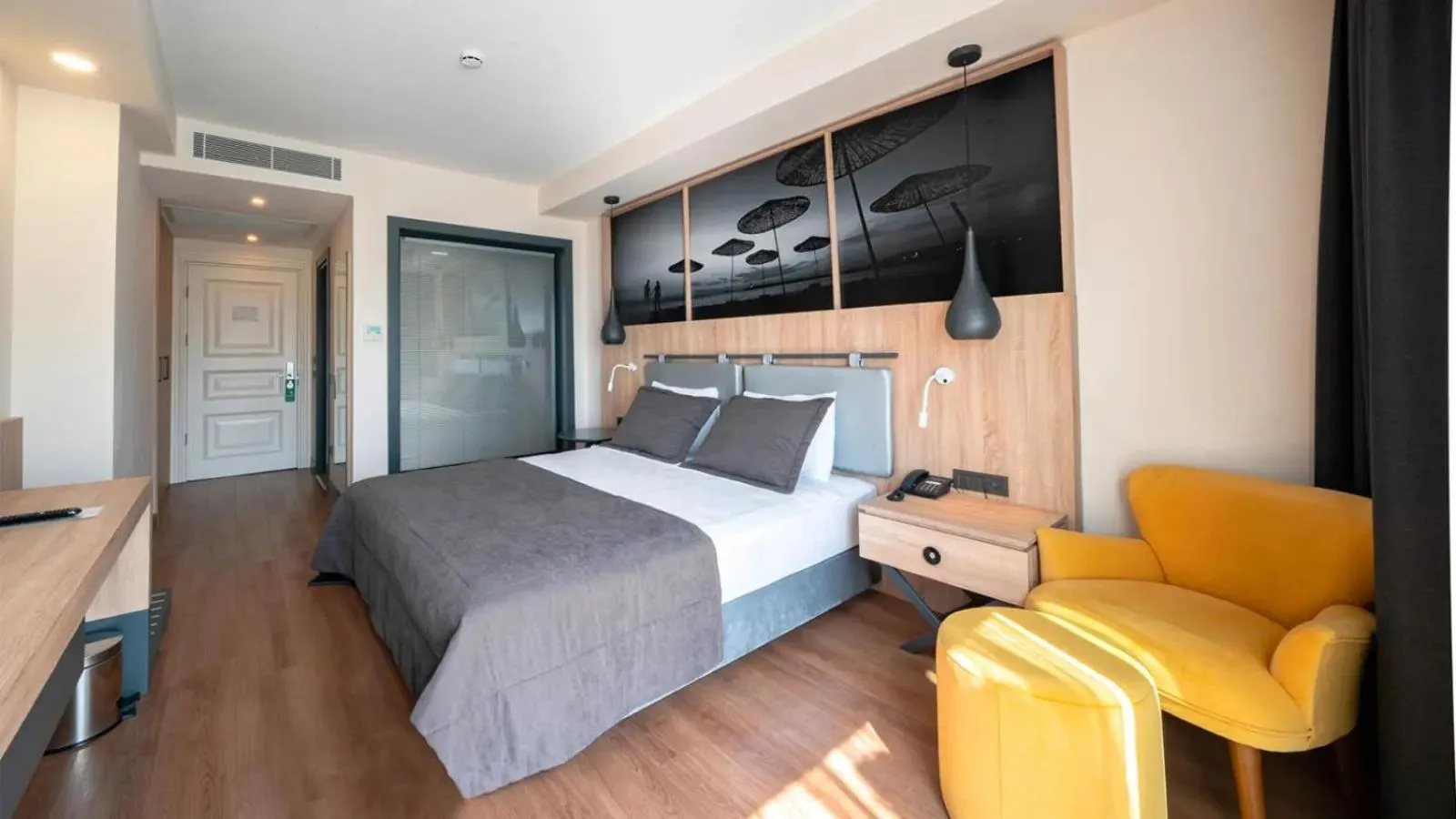 Bed in MAIA Luxury Beach Hotel & Spa