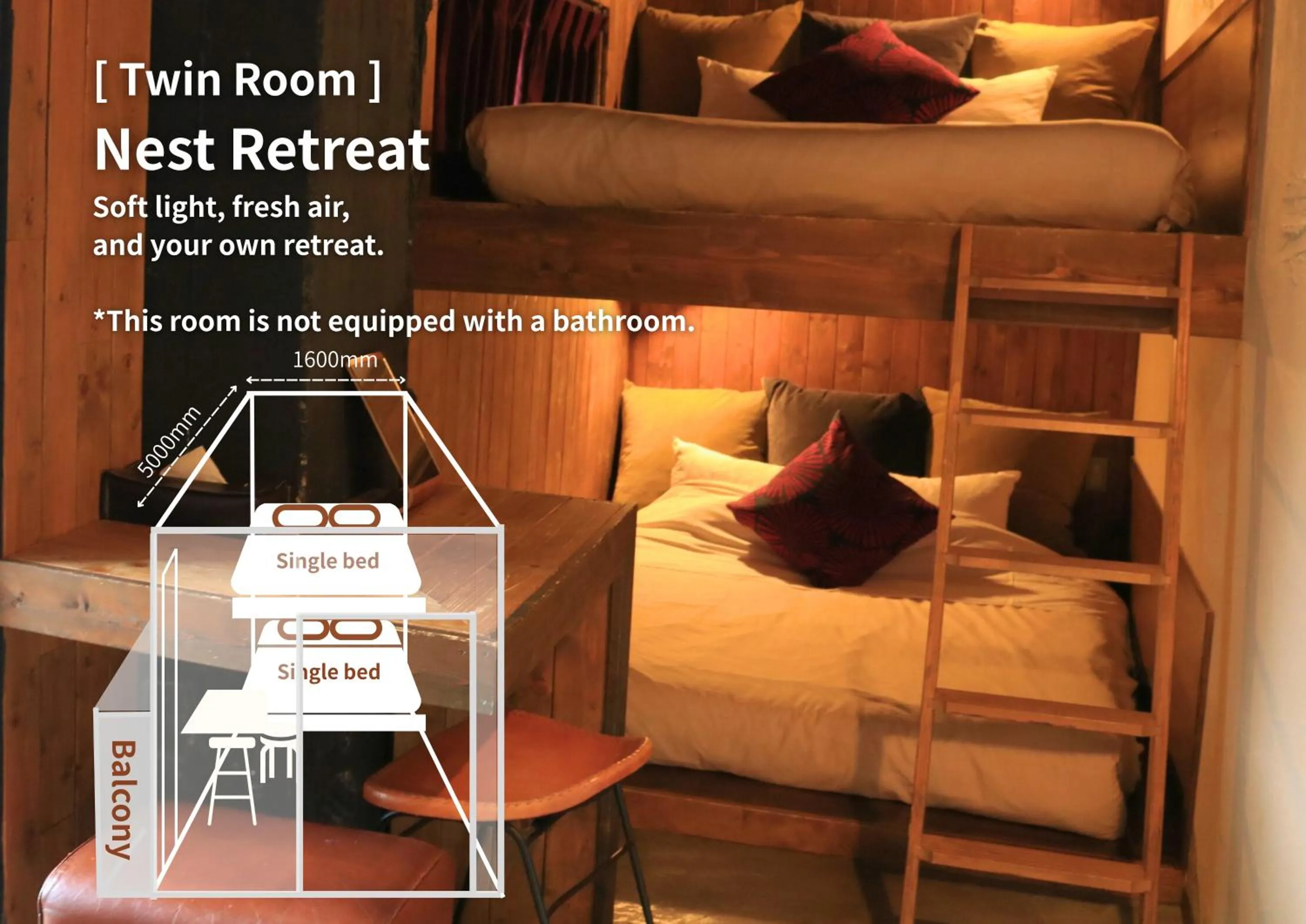 Floor plan, Bed in RoheN ASHINOKO