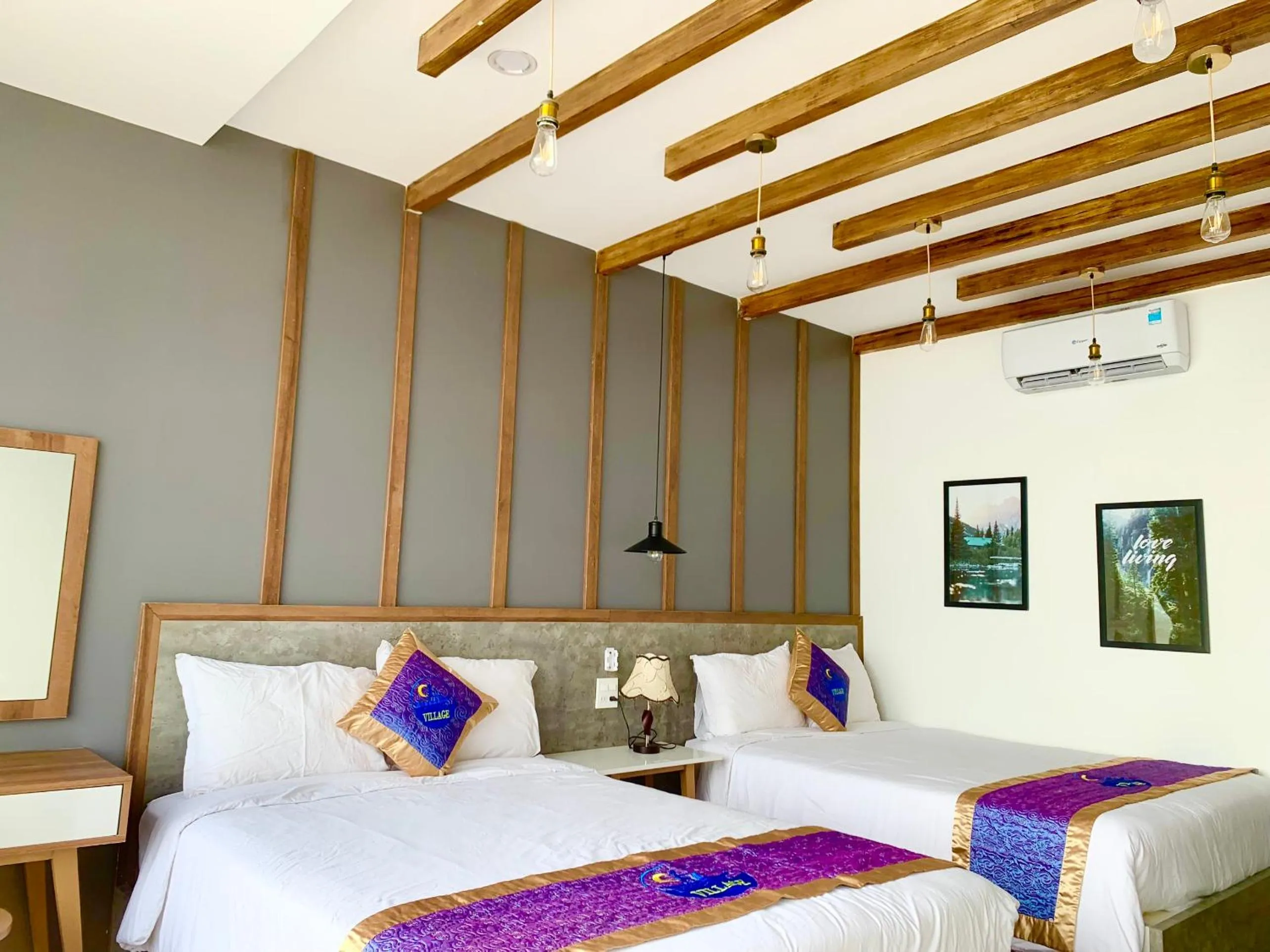 Bed in Chai Village Hotel