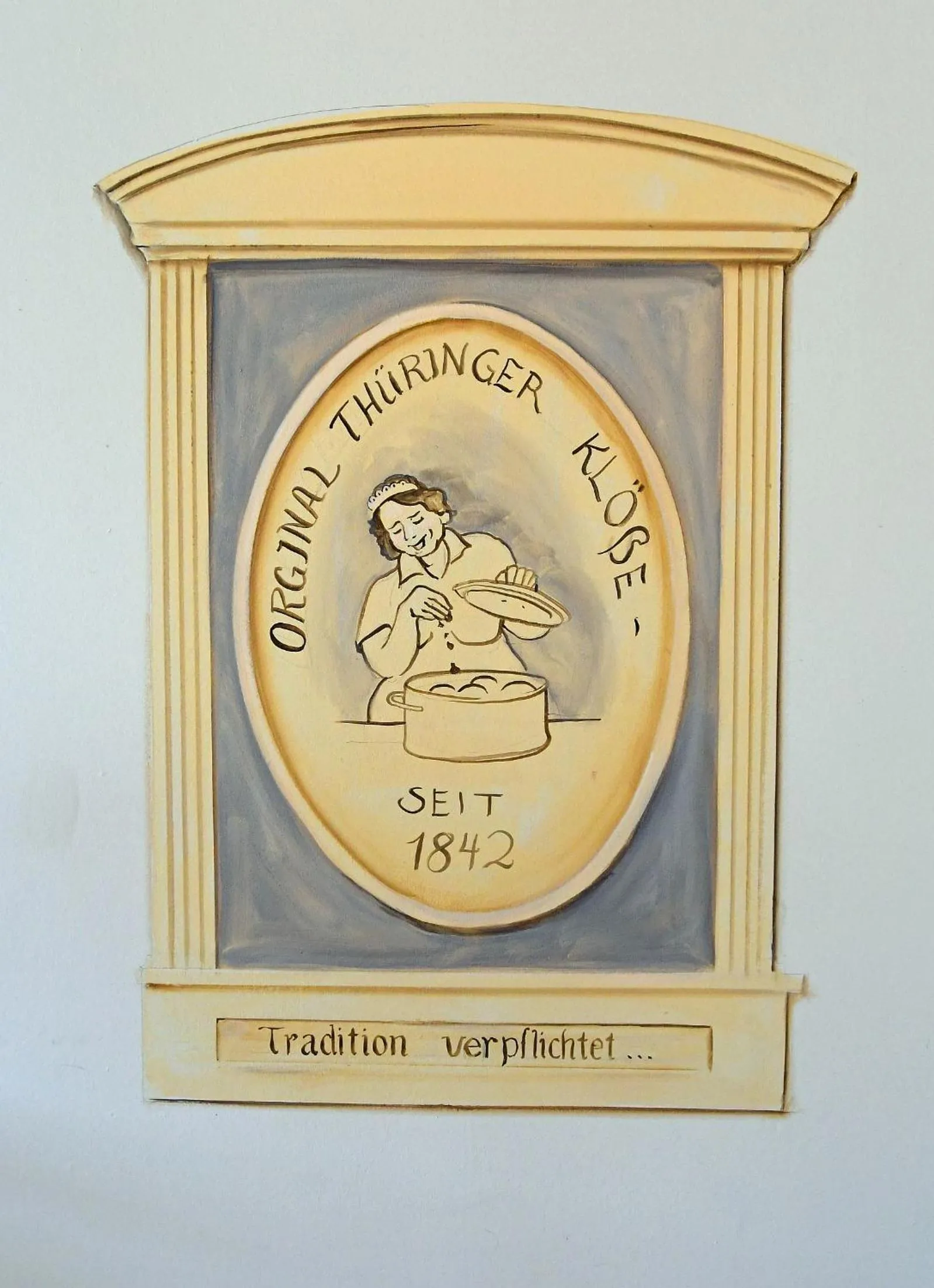 Decorative detail in Hotel garni Goldene Henne