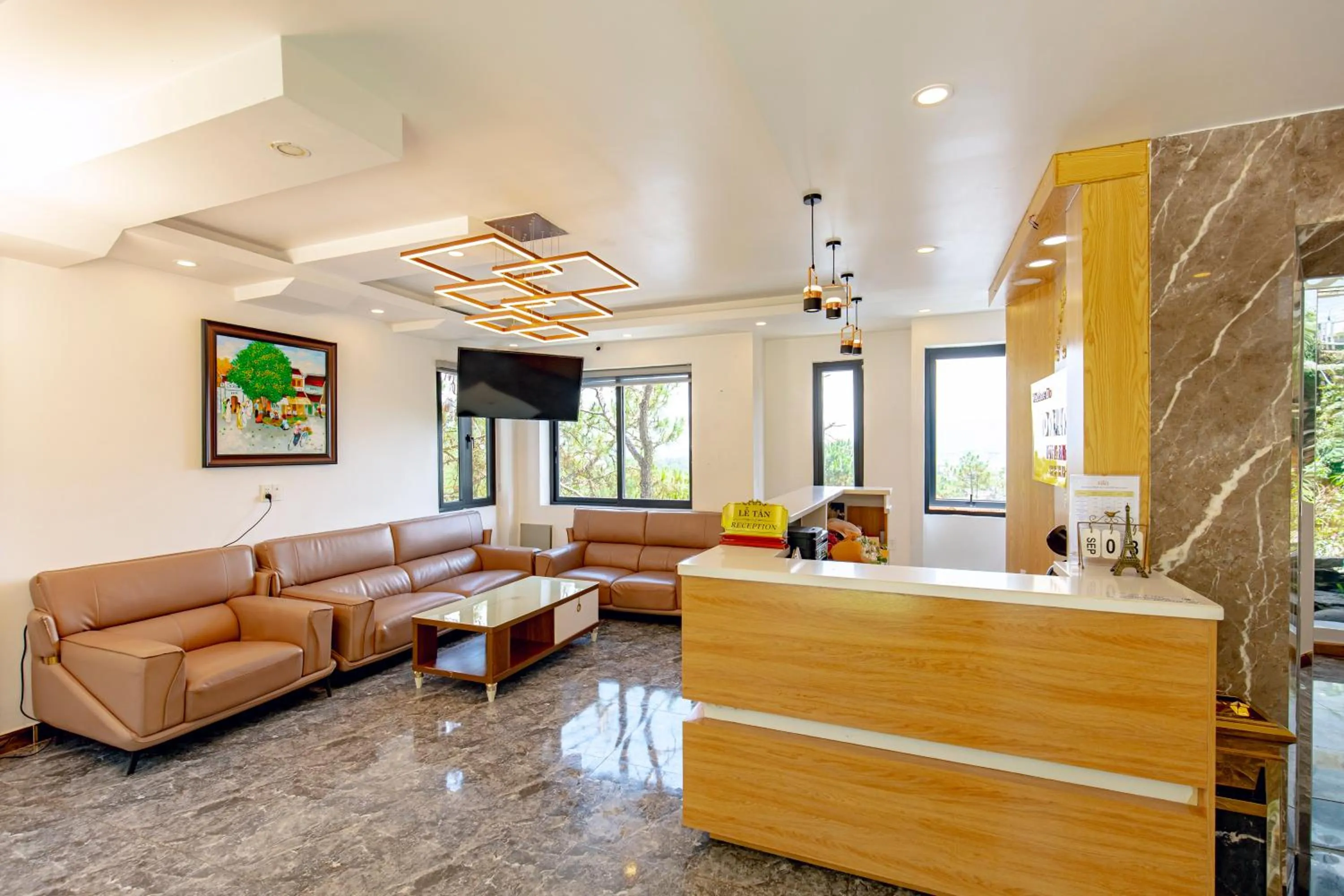 Living room in Dallas Hotel Dalat