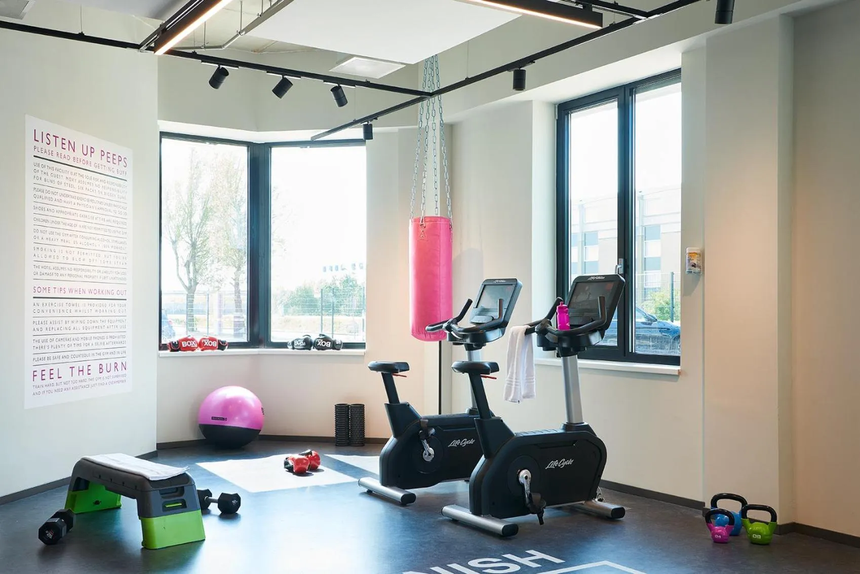 Fitness centre/facilities in Moxy Amsterdam Schiphol Airport