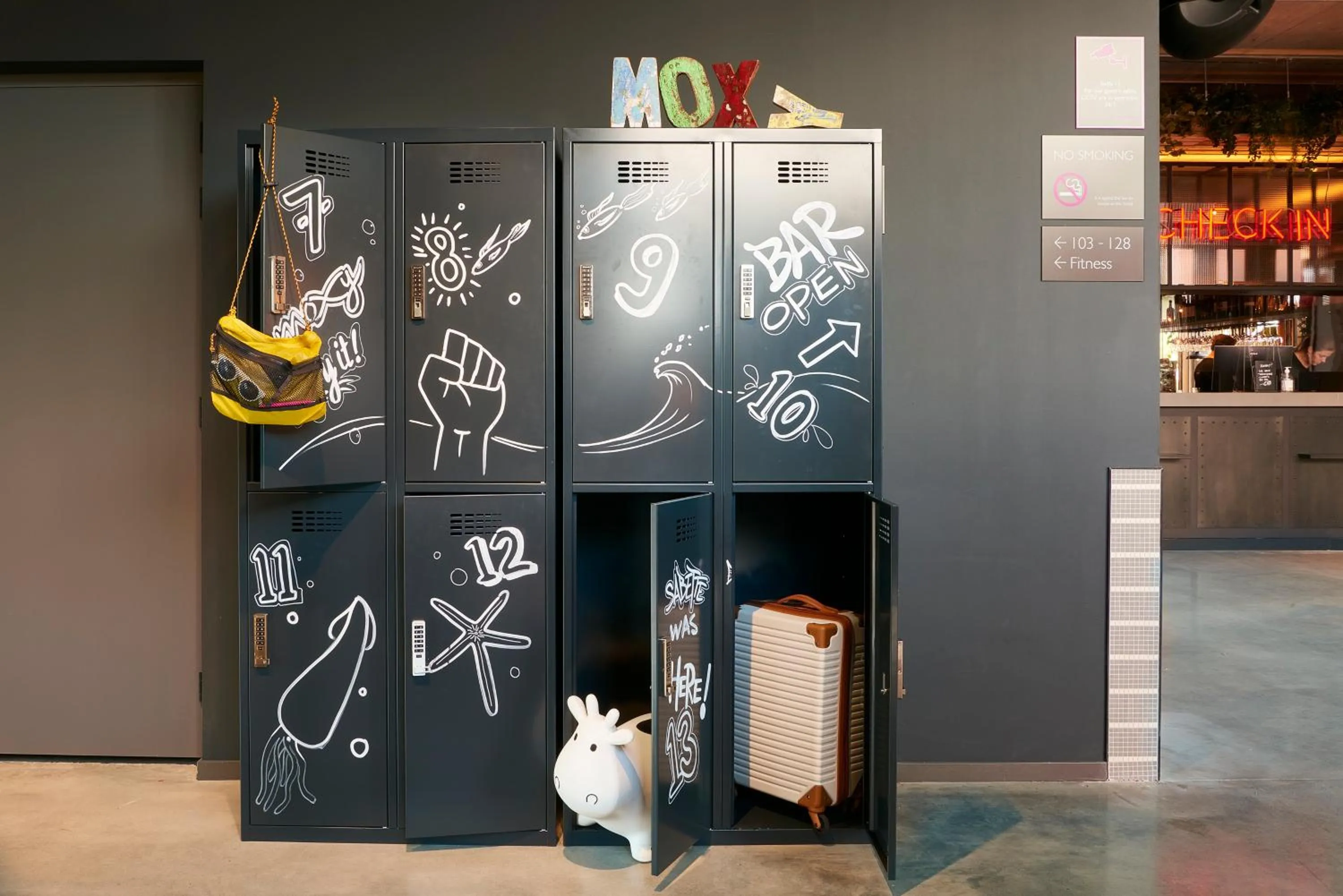 locker in Moxy Amsterdam Schiphol Airport