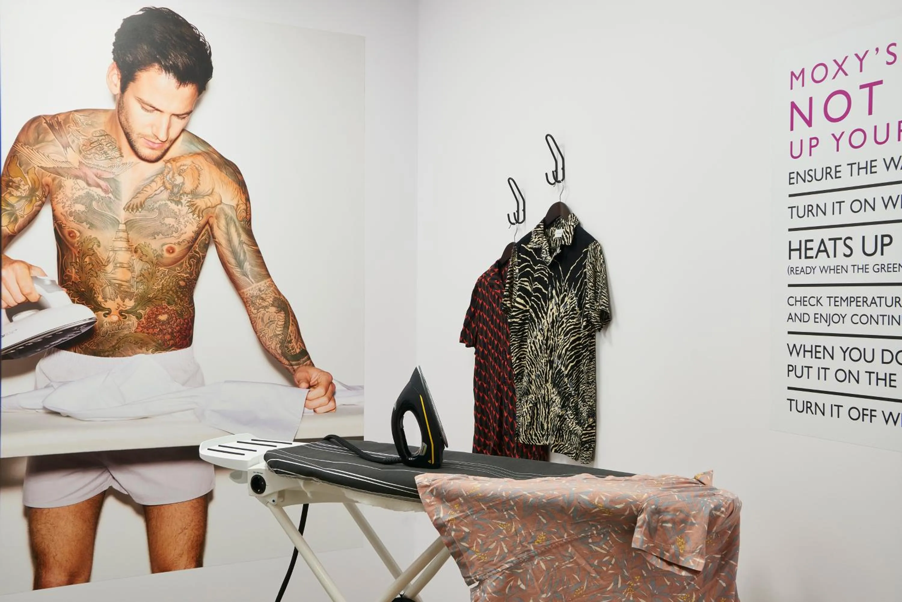 flat iron in Moxy Amsterdam Schiphol Airport