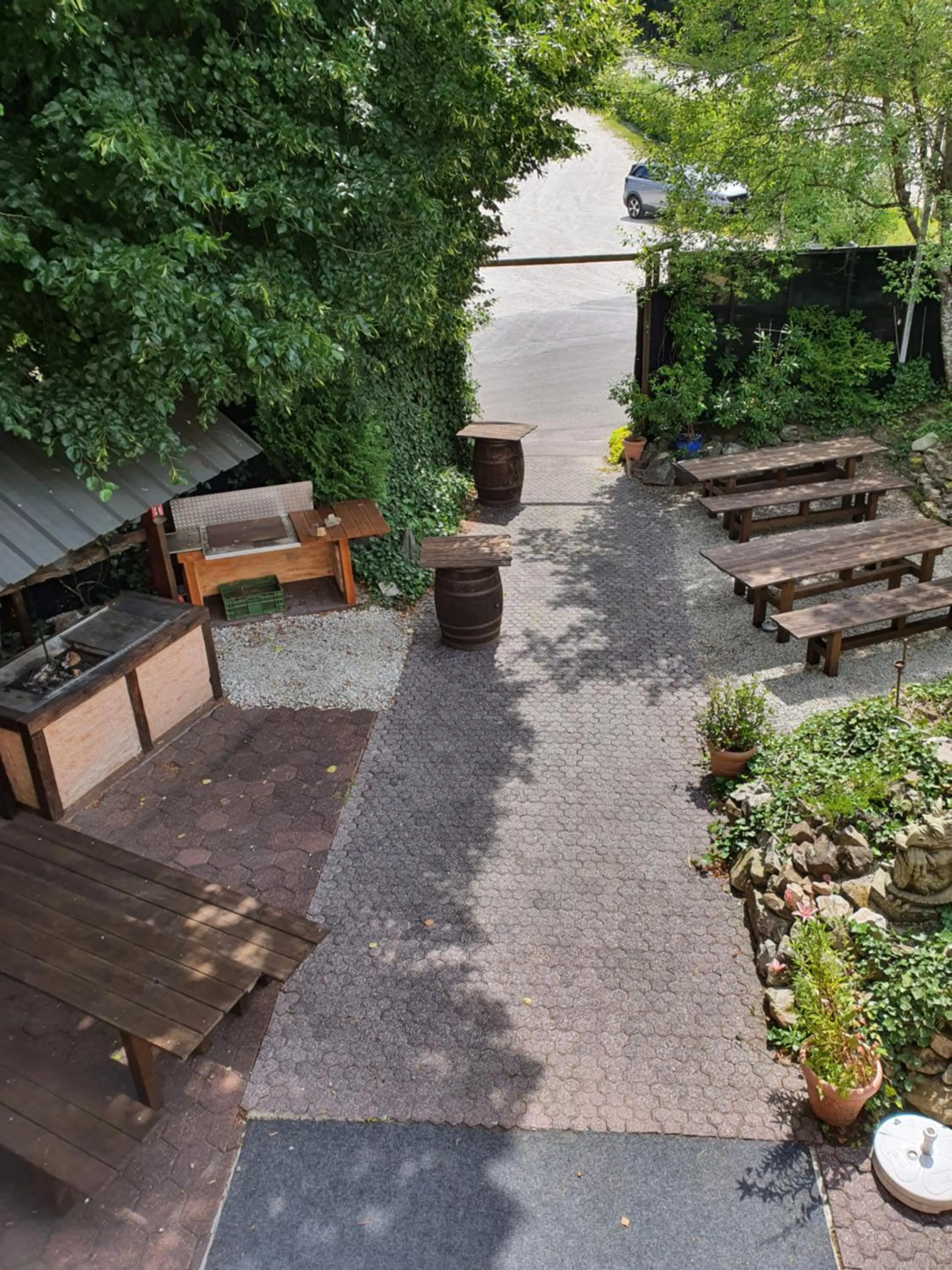 Garden view in Waldgasthaus am Schwarzenbruch