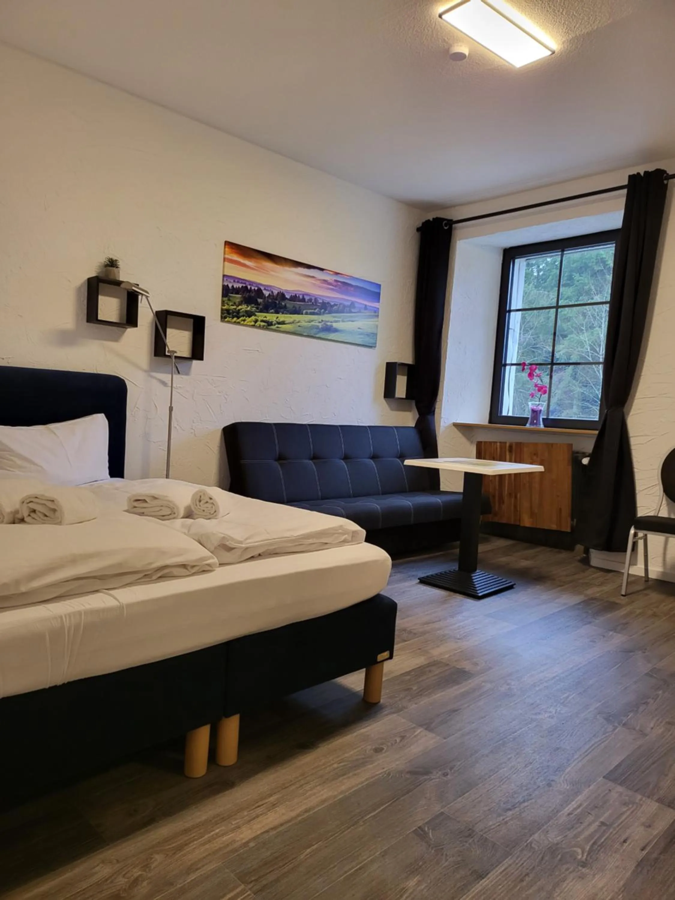 Bedroom, Bed in Waldgasthaus am Schwarzenbruch