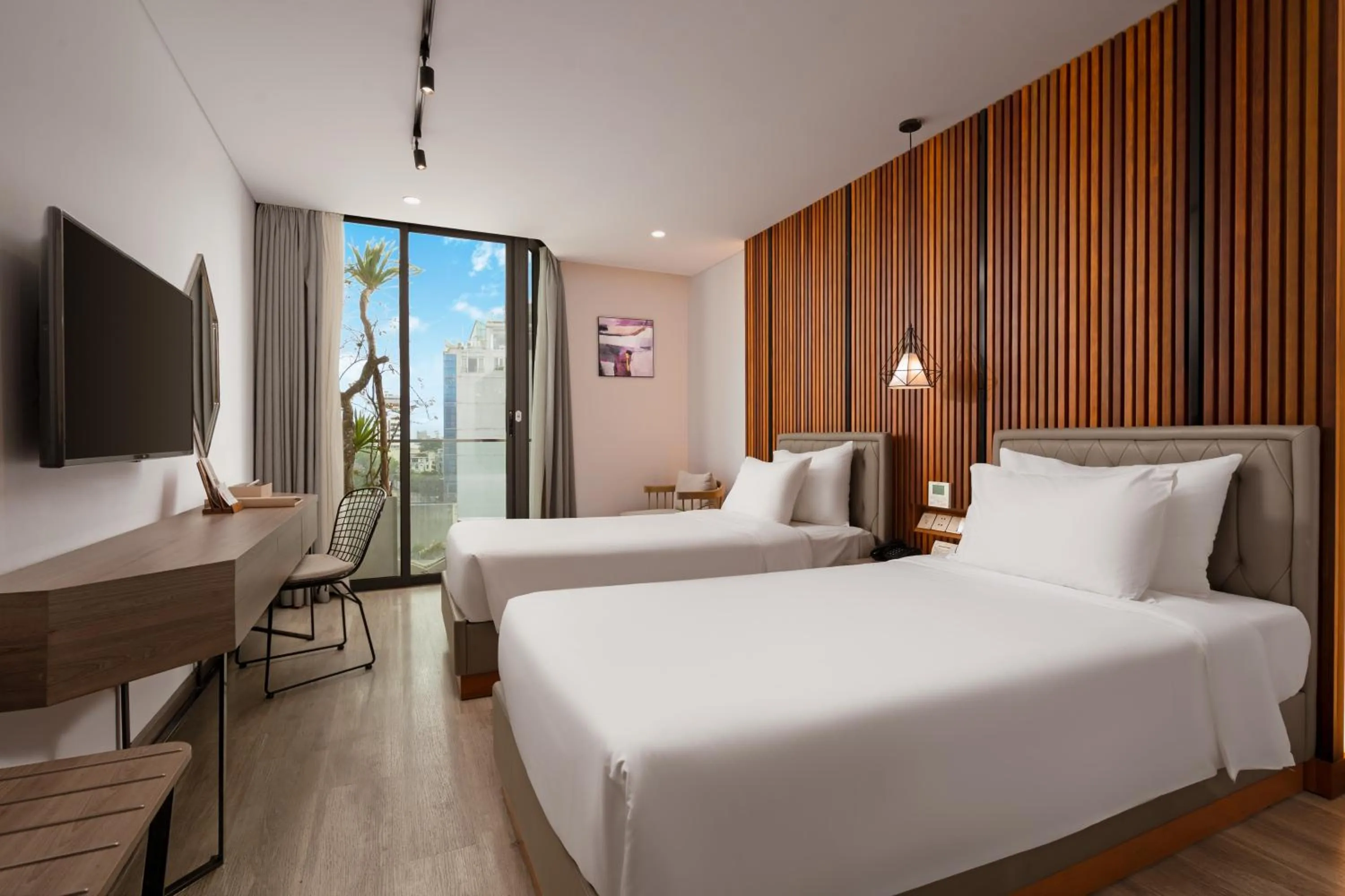 View (from property/room), Bed in HAIAN Riverfront Hotel Da Nang