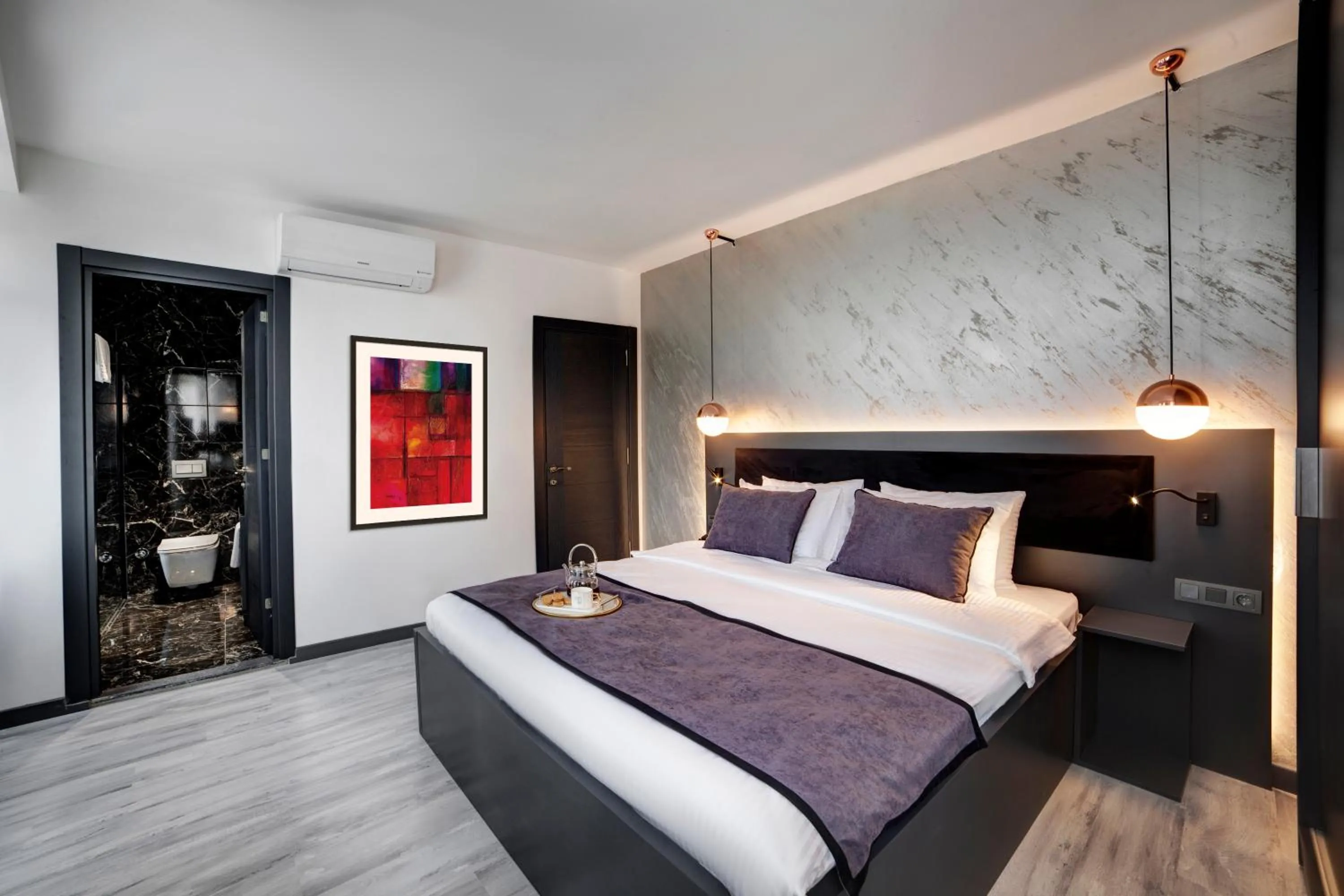 Bed in Taksim Seya Suites Hotel