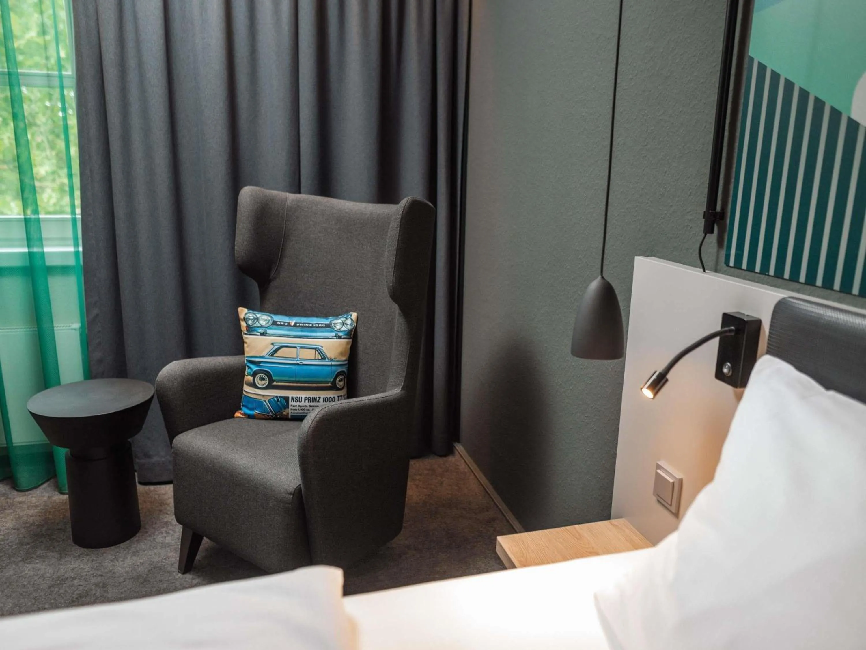 Bedroom, Bed in ibis Styles Neckarsulm