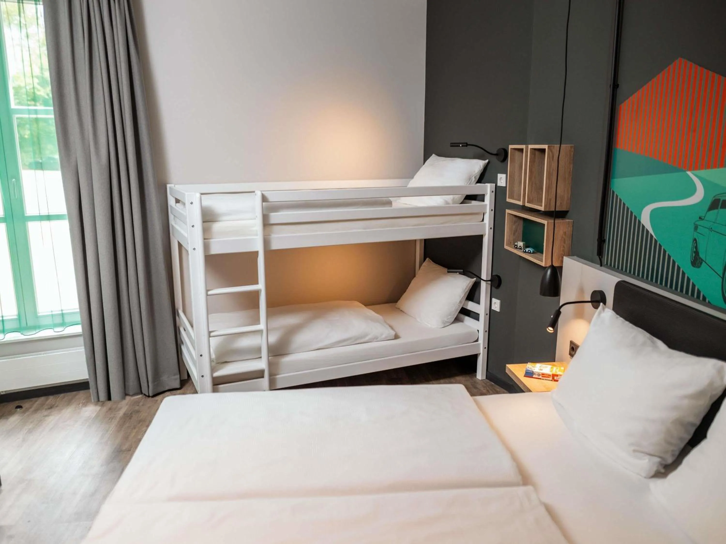 Bedroom, Bed in ibis Styles Neckarsulm