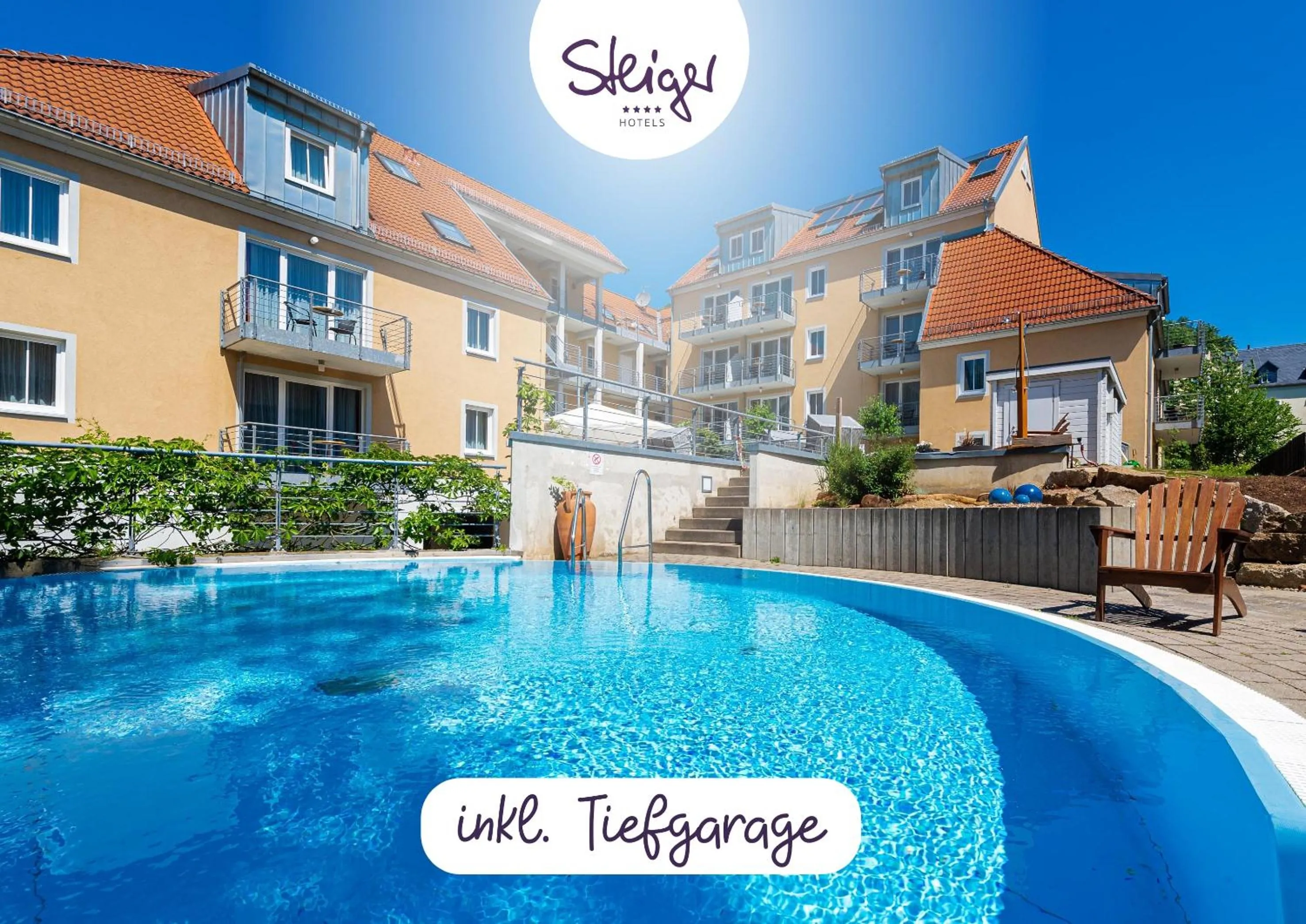 Swimming pool in Apparthotel Bad Schandau by STEIGER Hotels