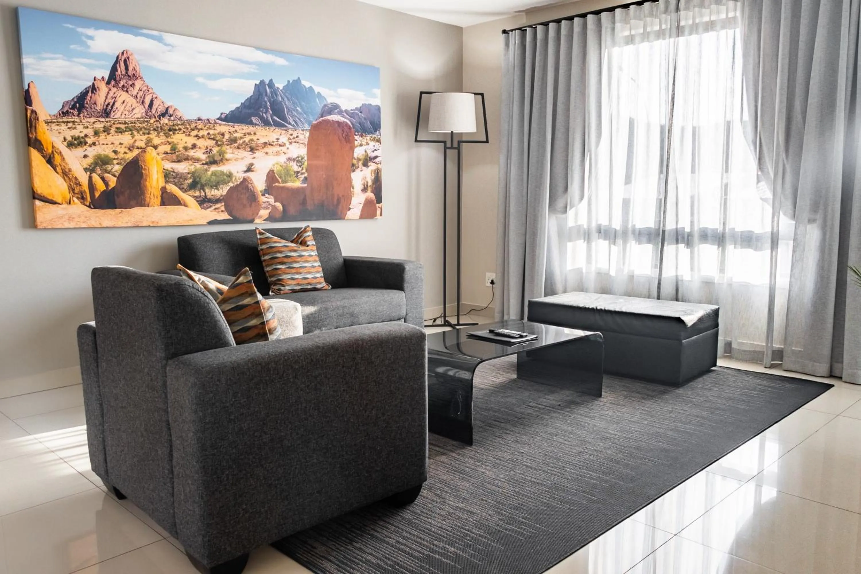 Living room in Hillside Accommodation