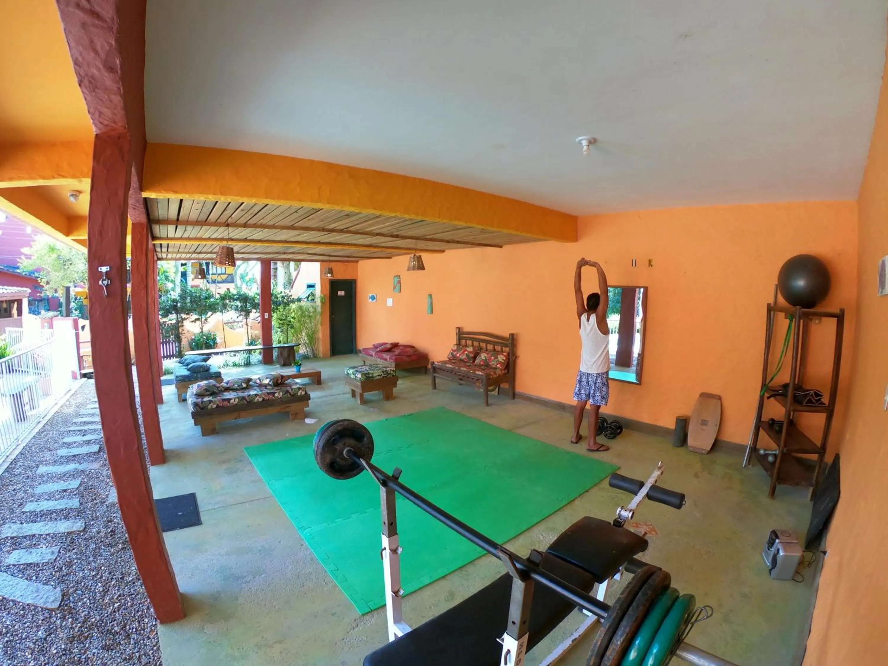 Fitness centre/facilities in Pousada Beleza Pura na Praia da Ferrugem
