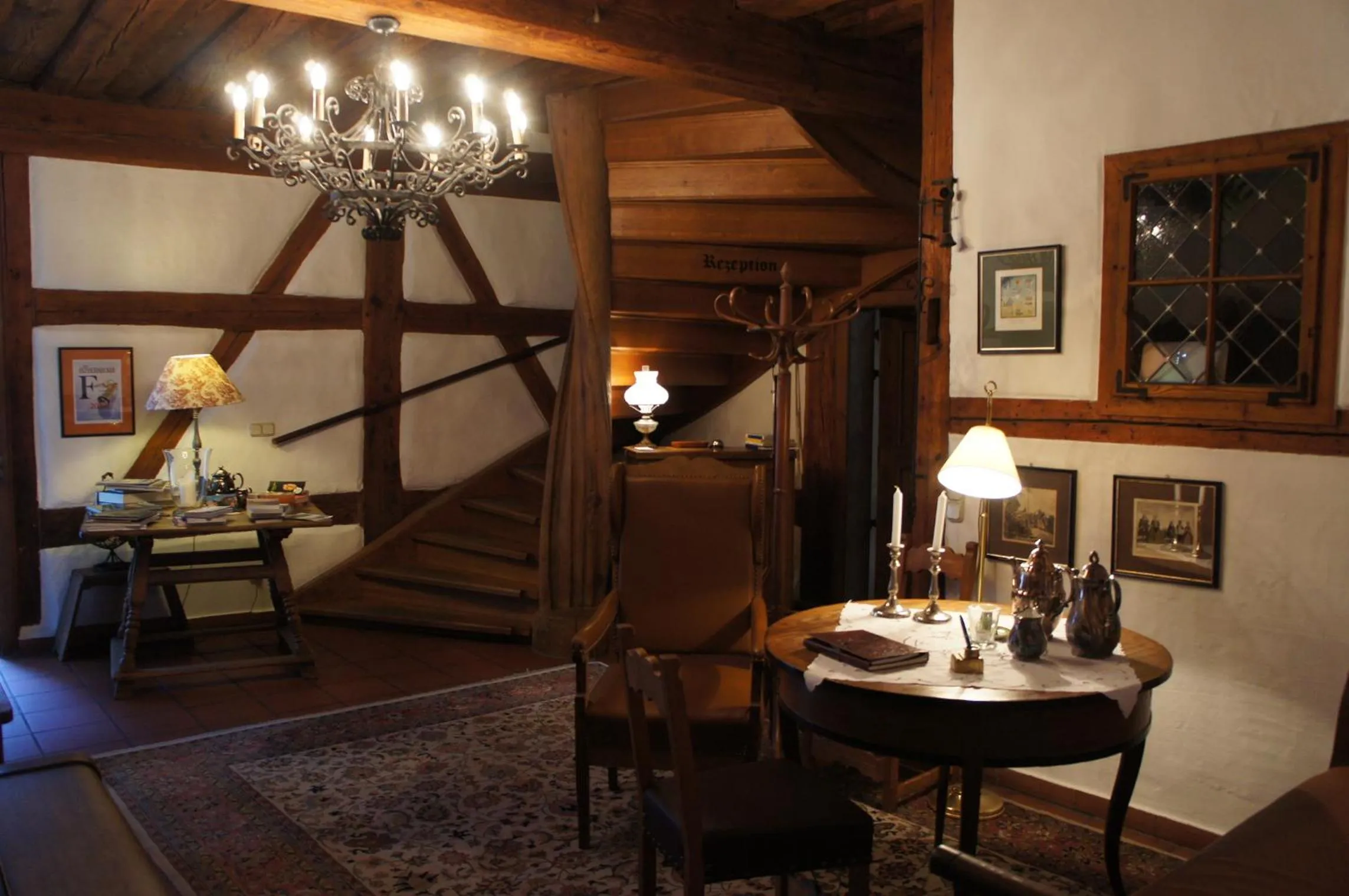 Lobby or reception in Hotel Schwarzer Adler