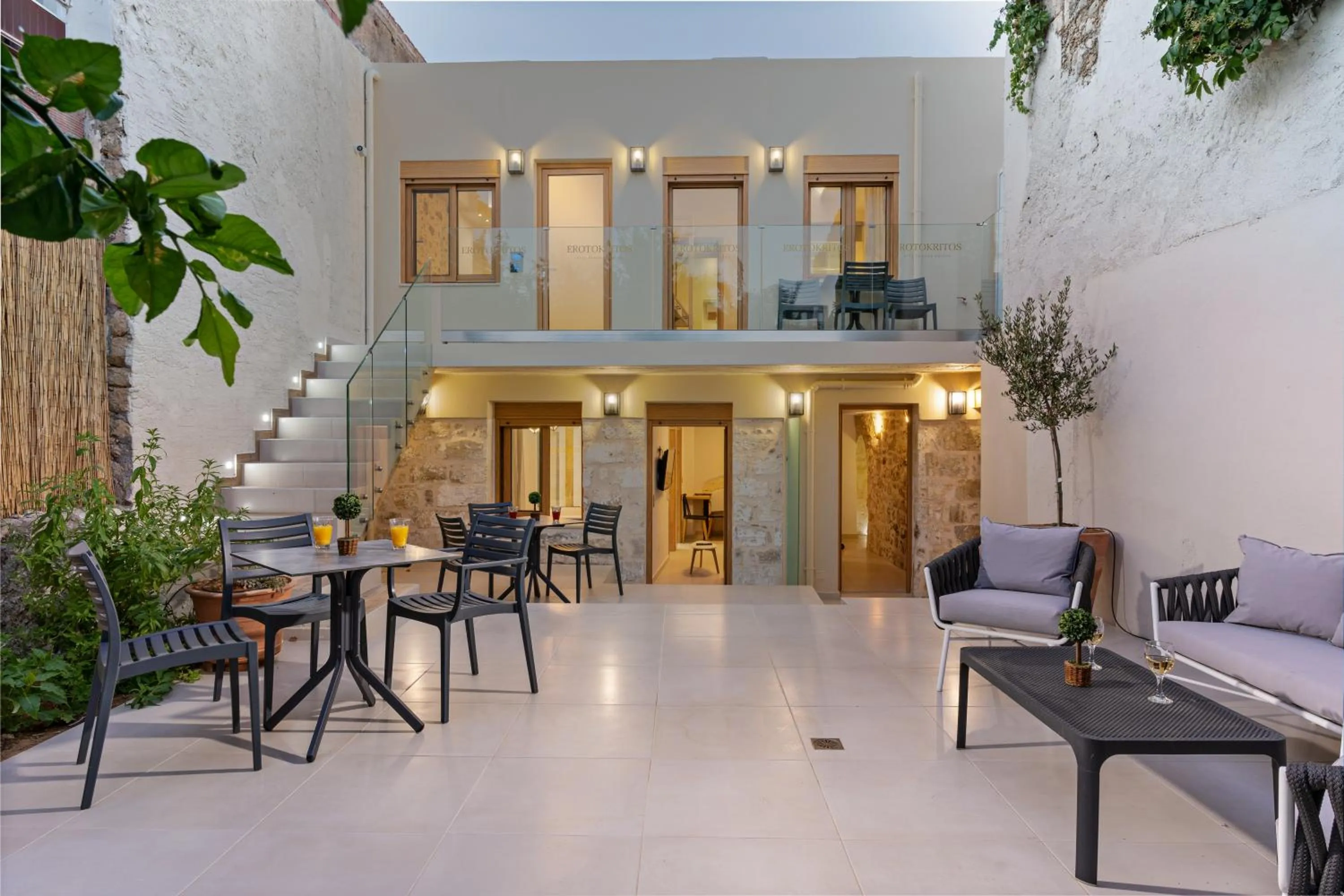 Patio in Erotokritos City Luxury Suites