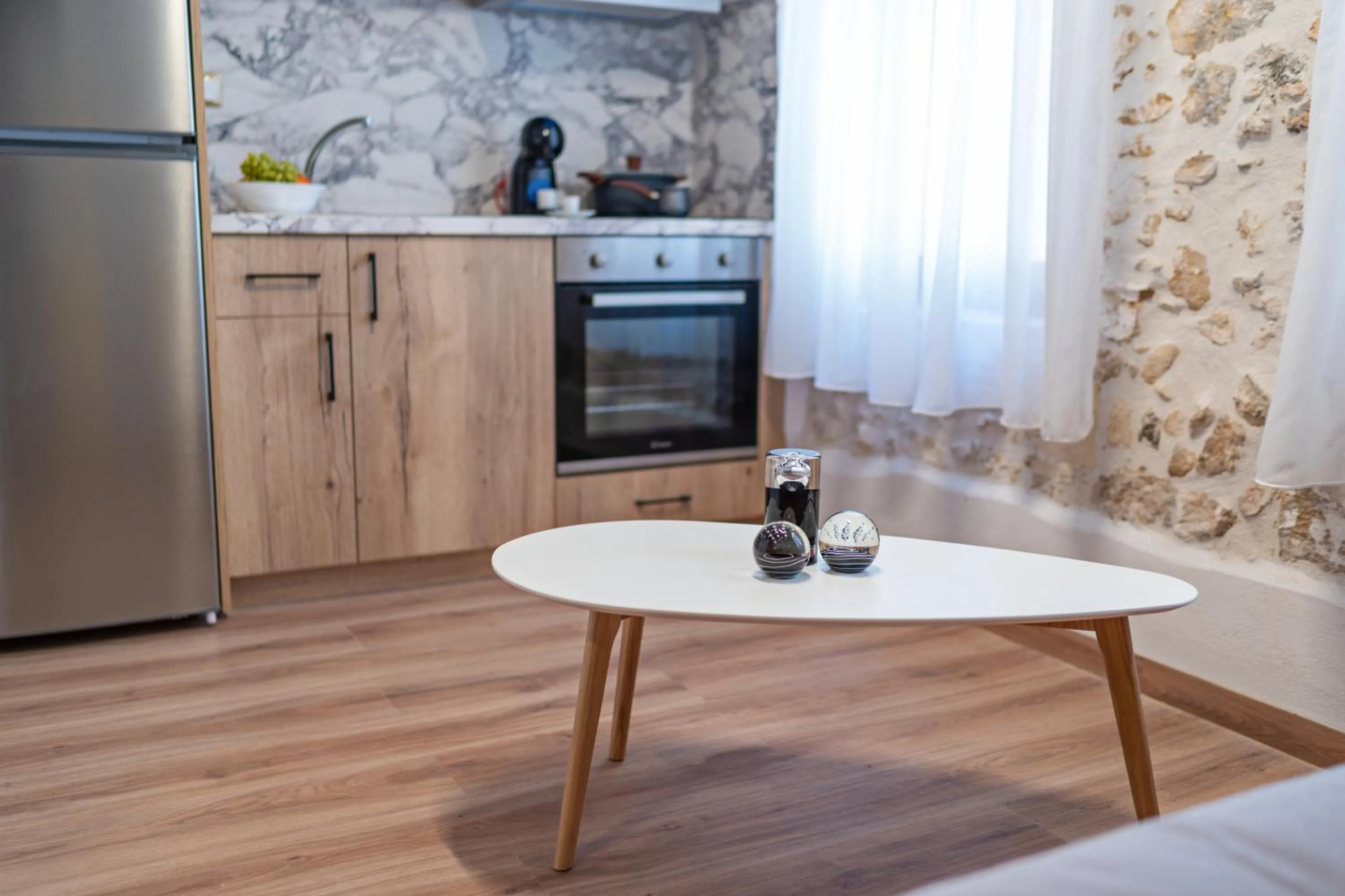 Kitchen or kitchenette in Erotokritos City Luxury Suites