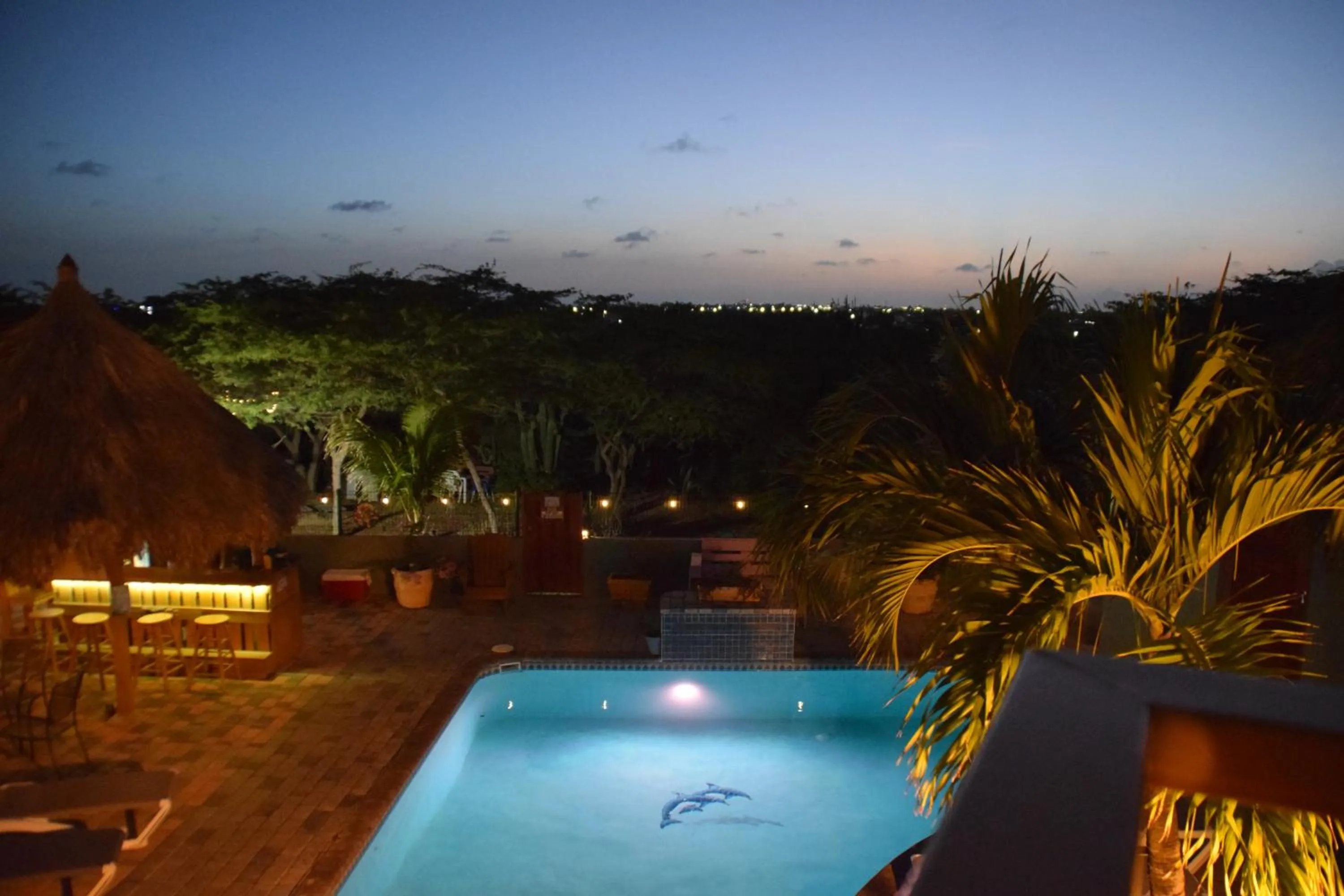 Night in La Felicidad Aruba