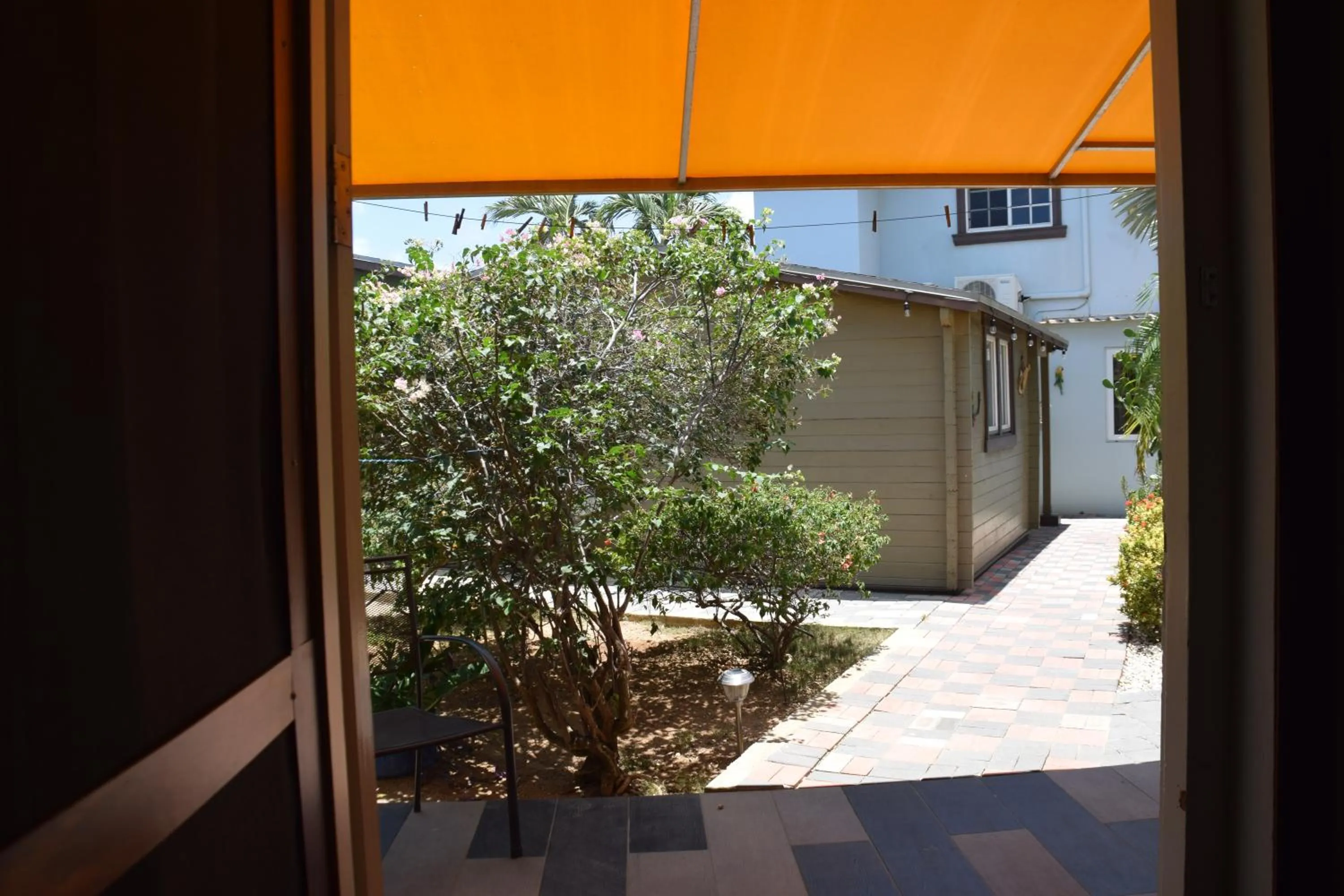 Garden view in La Felicidad Aruba