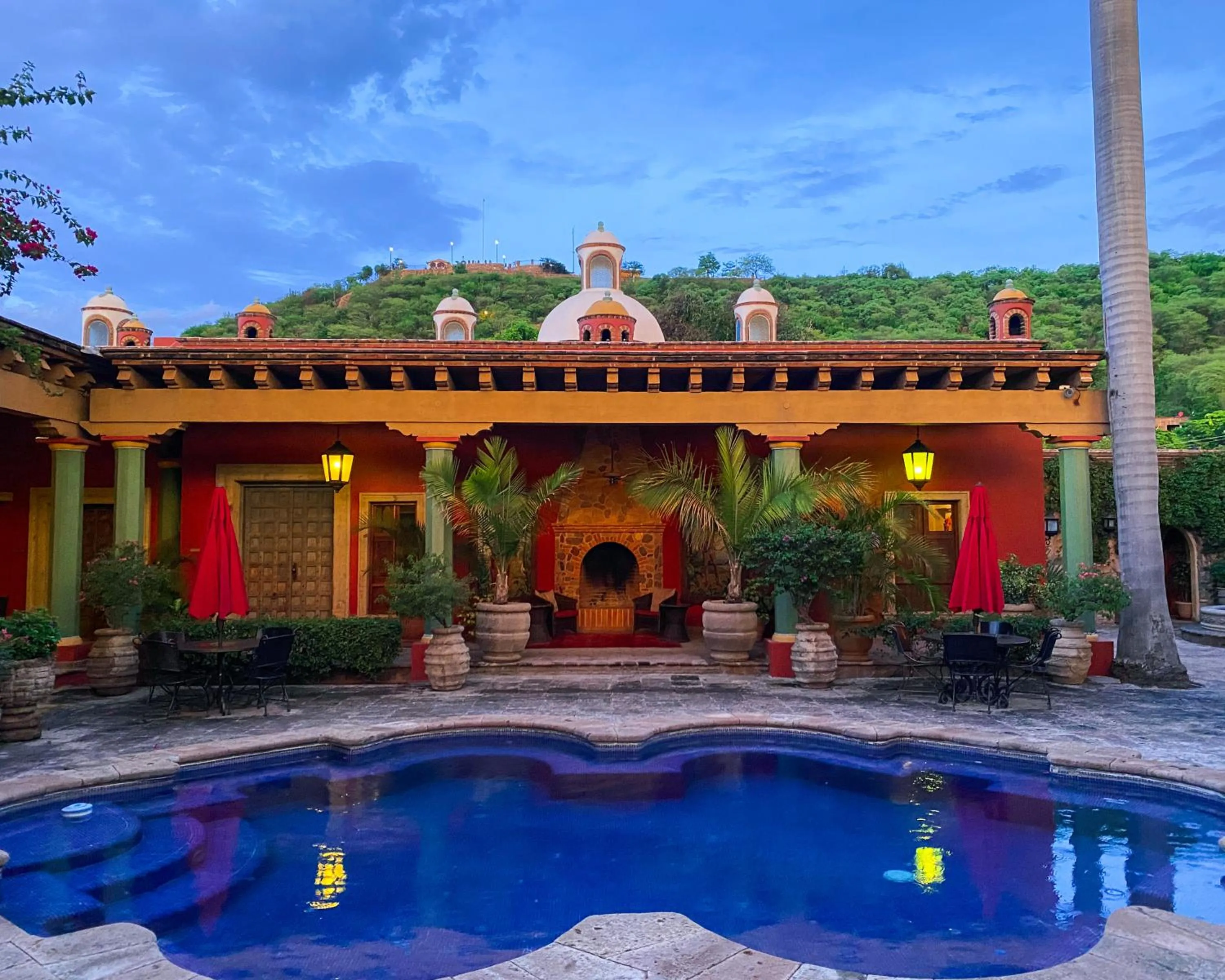 Pool view in Hacienda de los Santos