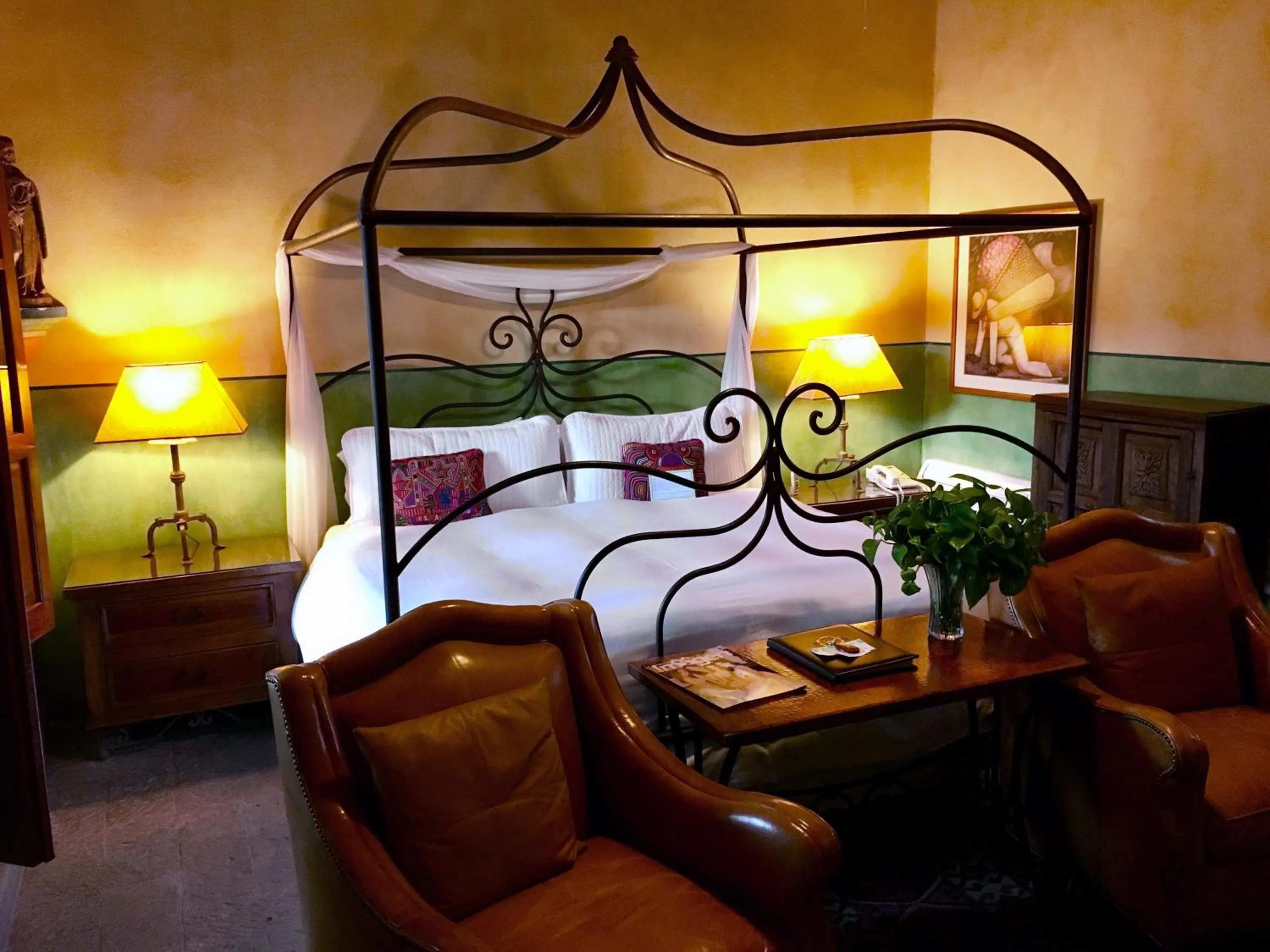 Garden view, Bed in Hacienda de los Santos