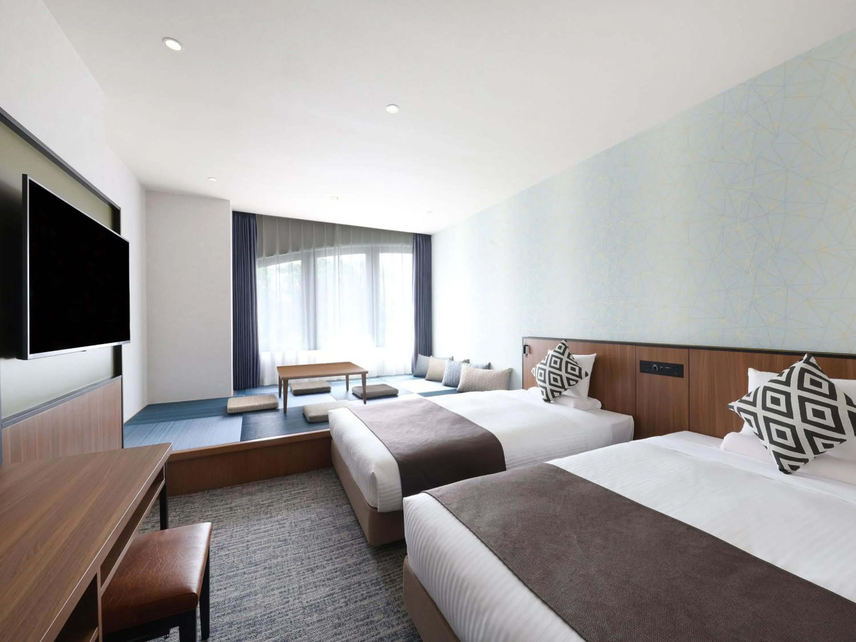 Photo of the whole room, Bed in HOTEL MYSTAYS Kumamoto Riverside