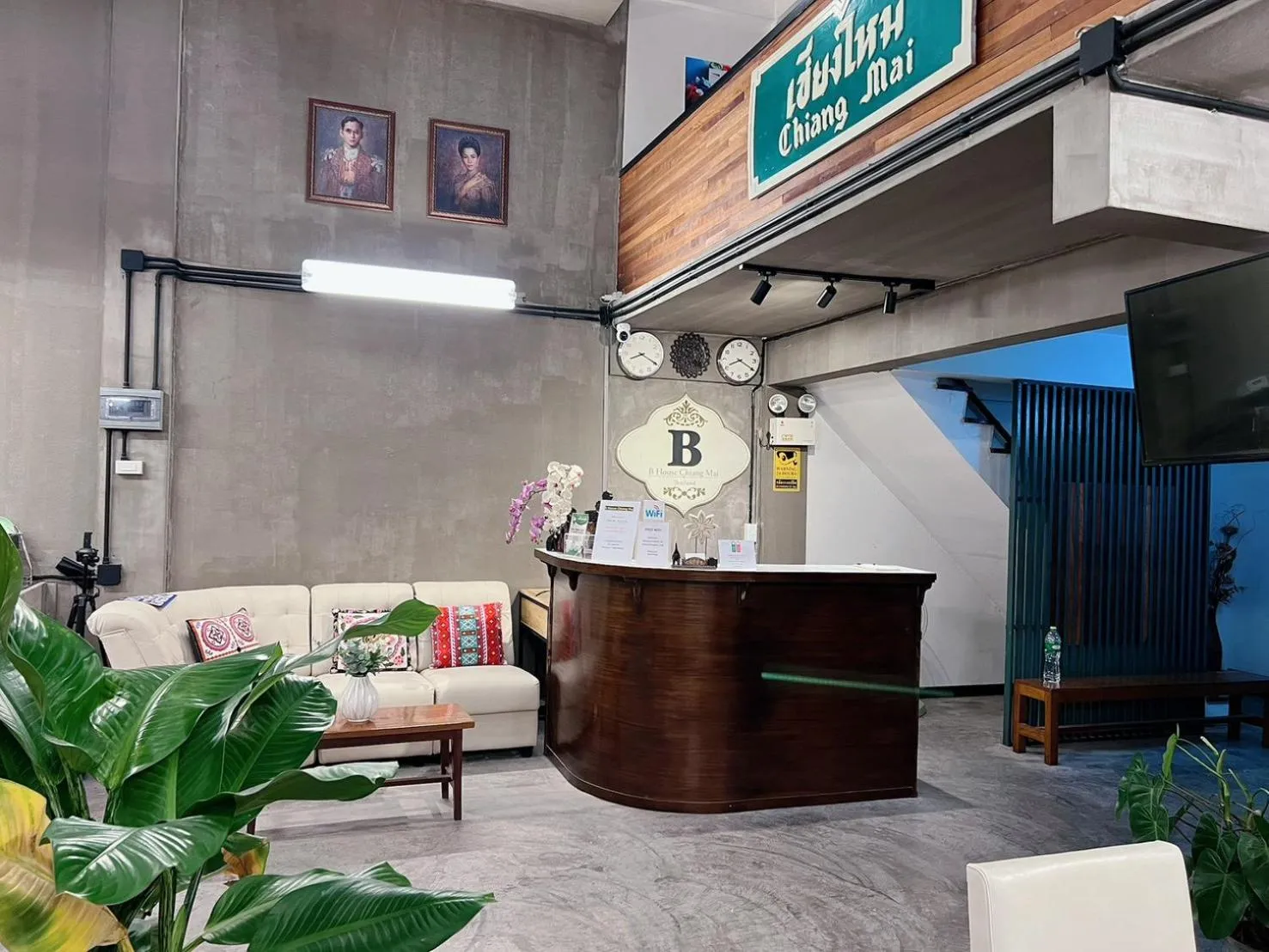 Lobby or reception in B House Chiang Mai Thailand