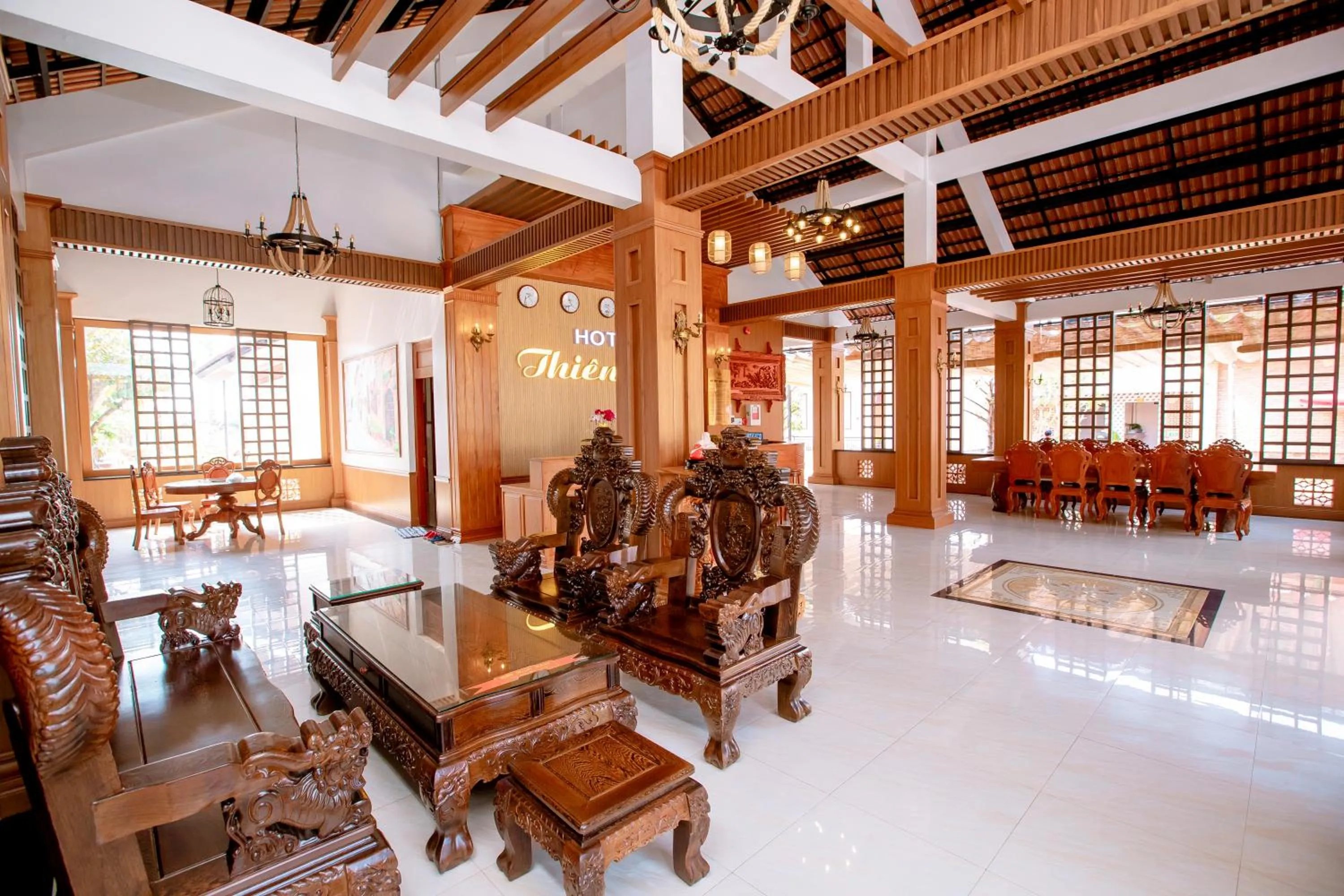 Lobby or reception in Thien An Hotel