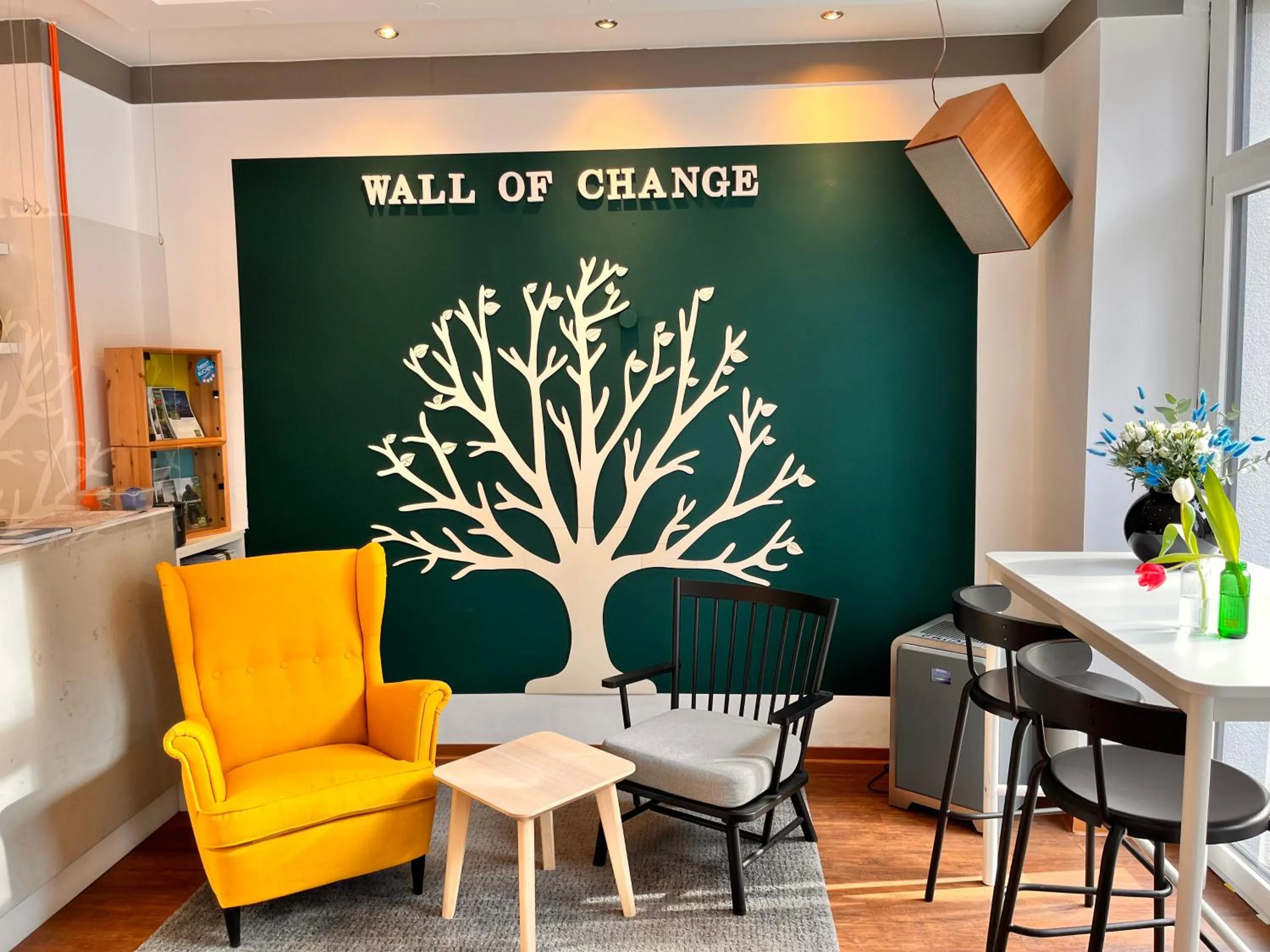 Seating area in Hotel Madeleine Biohotel