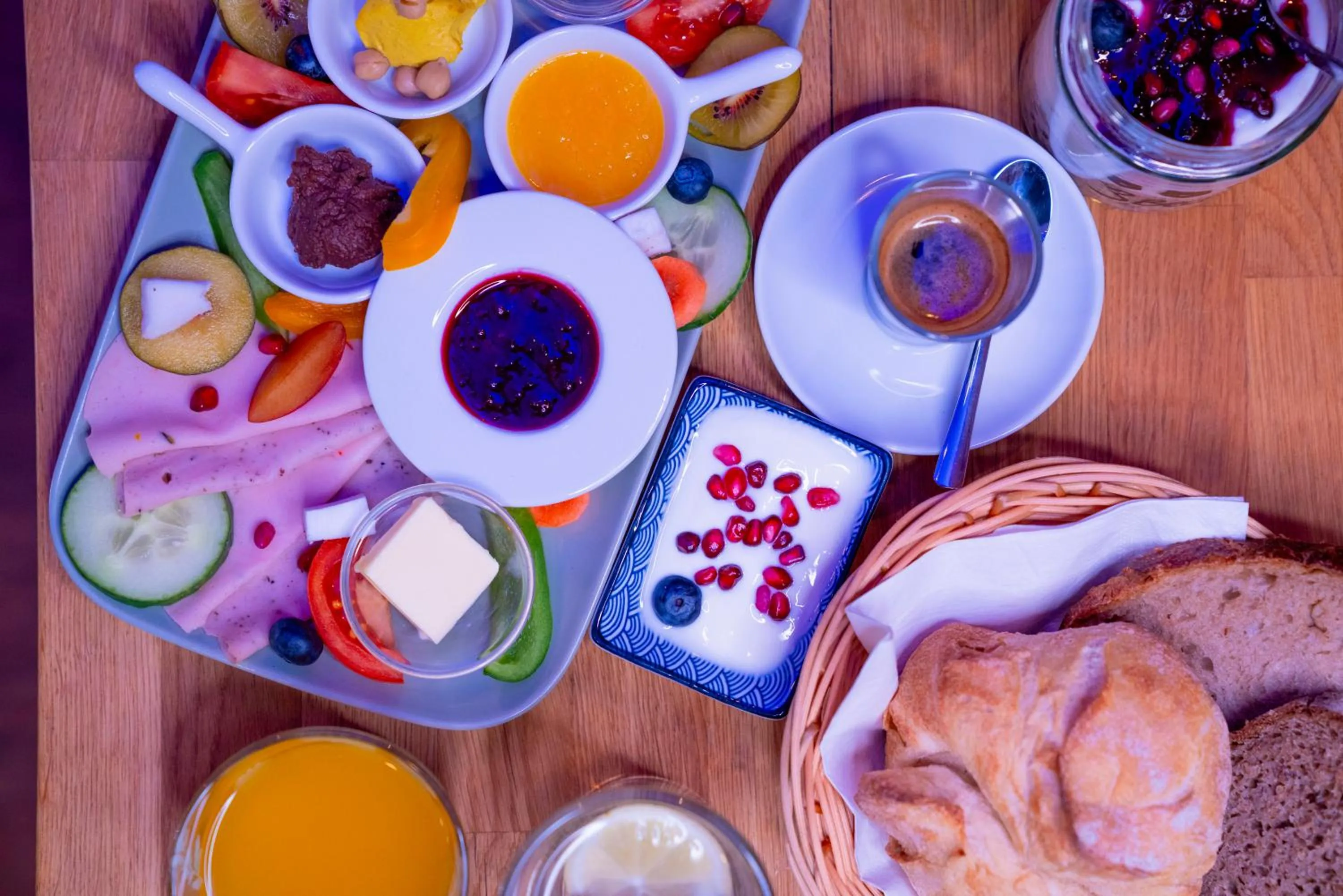 Breakfast in Hotel Madeleine Biohotel