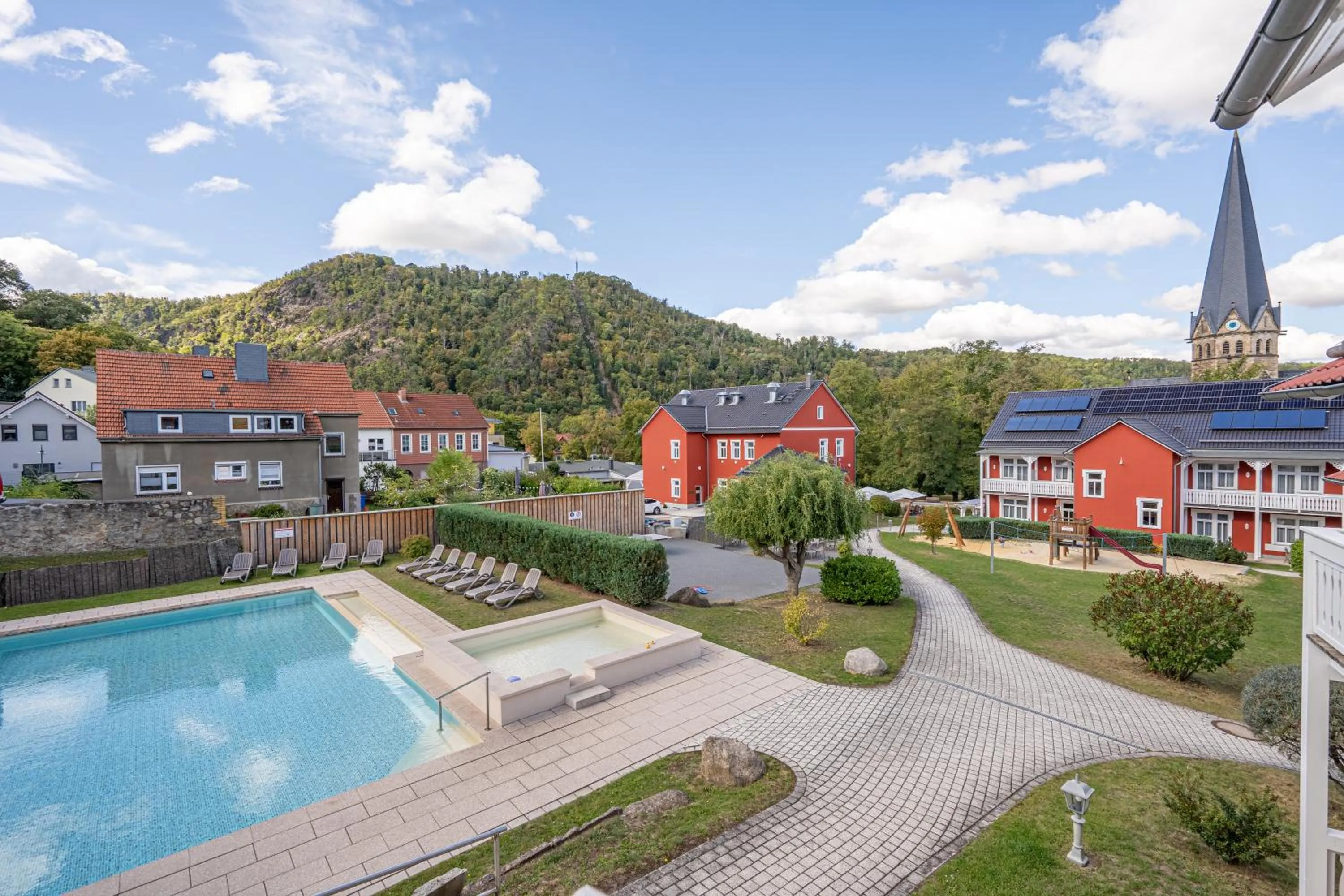 Garden view in Hotelpark Bodetal mit Ferienwohnungen