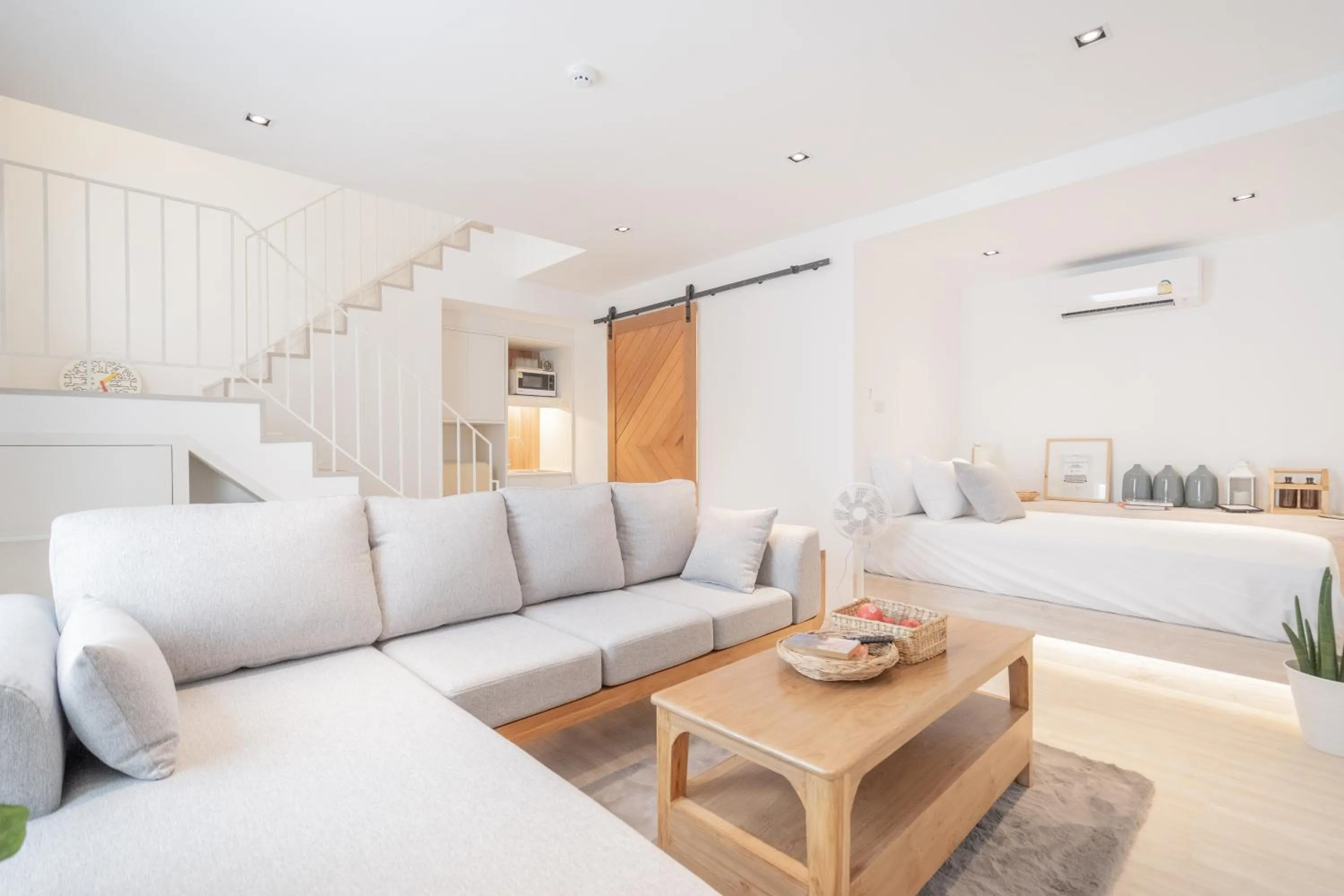 Living room, Bed in Any Day House Chiang mai