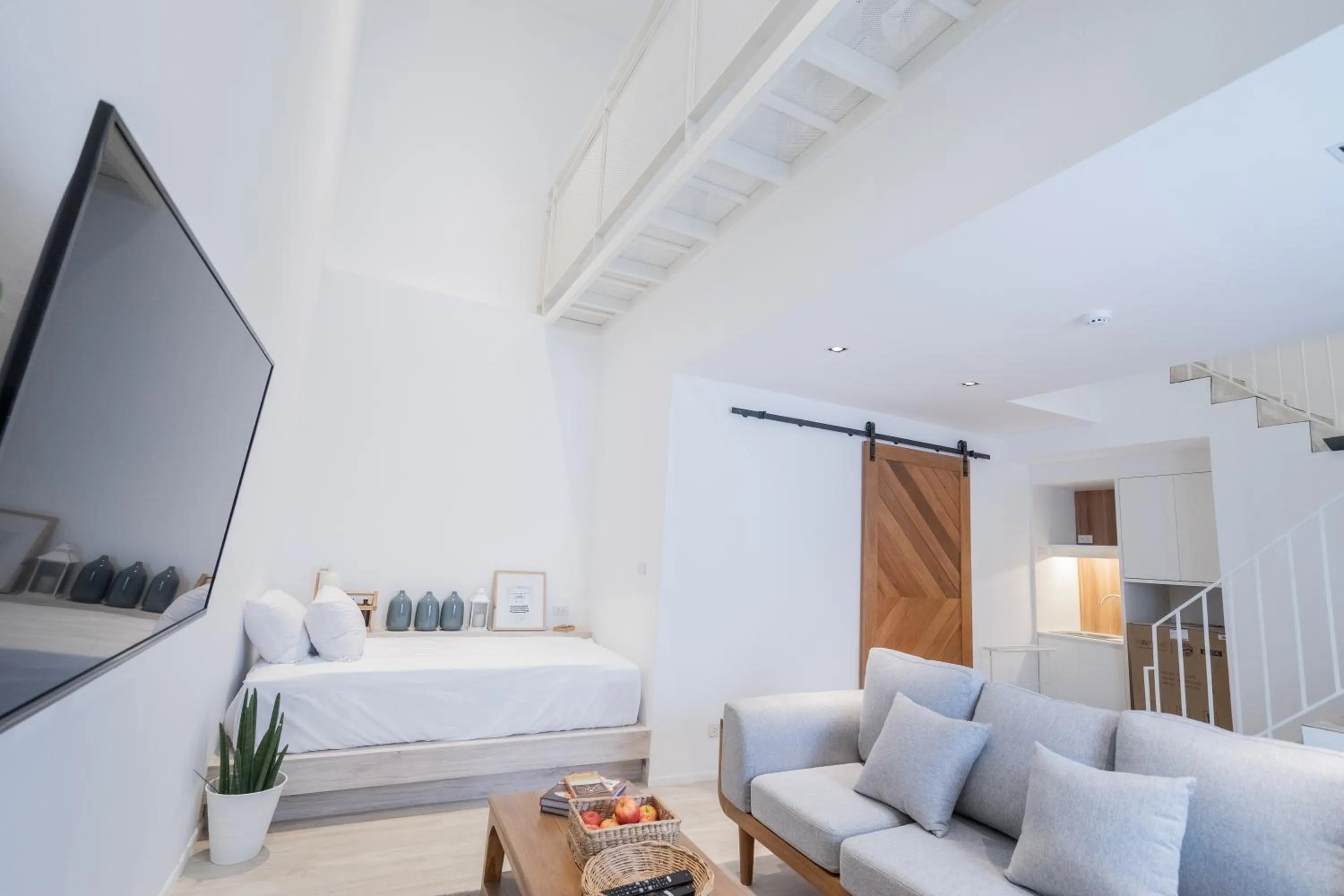 Living room, Bed in Any Day House Chiang mai