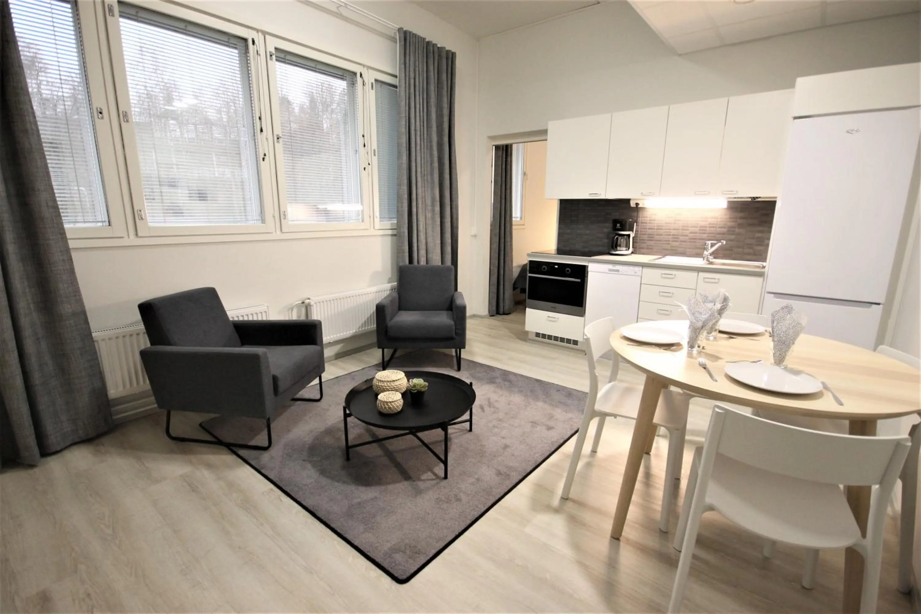 Kitchen or kitchenette in Forenom Aparthotel Kuopio