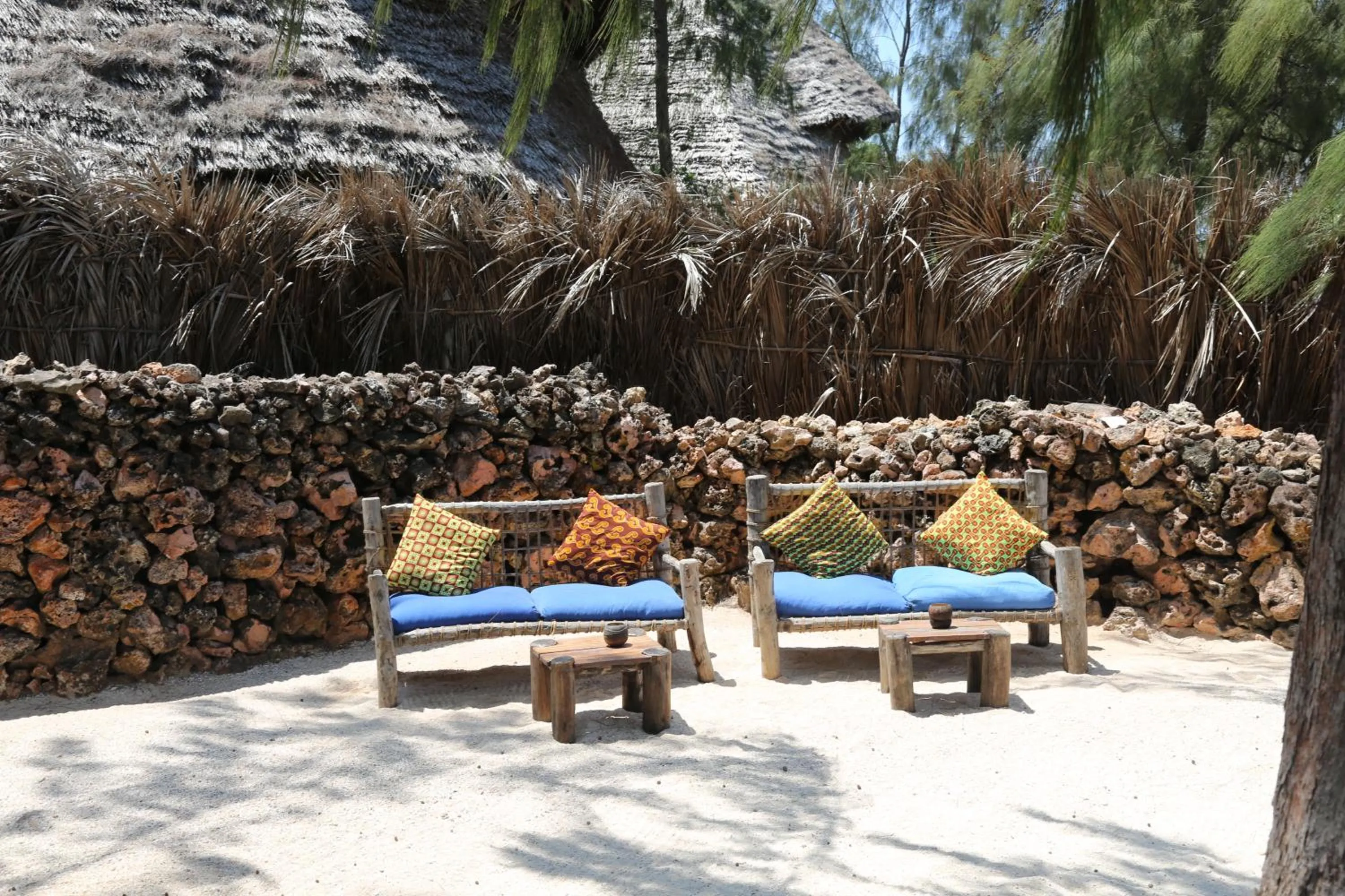 Seating area in Unguja Lodge