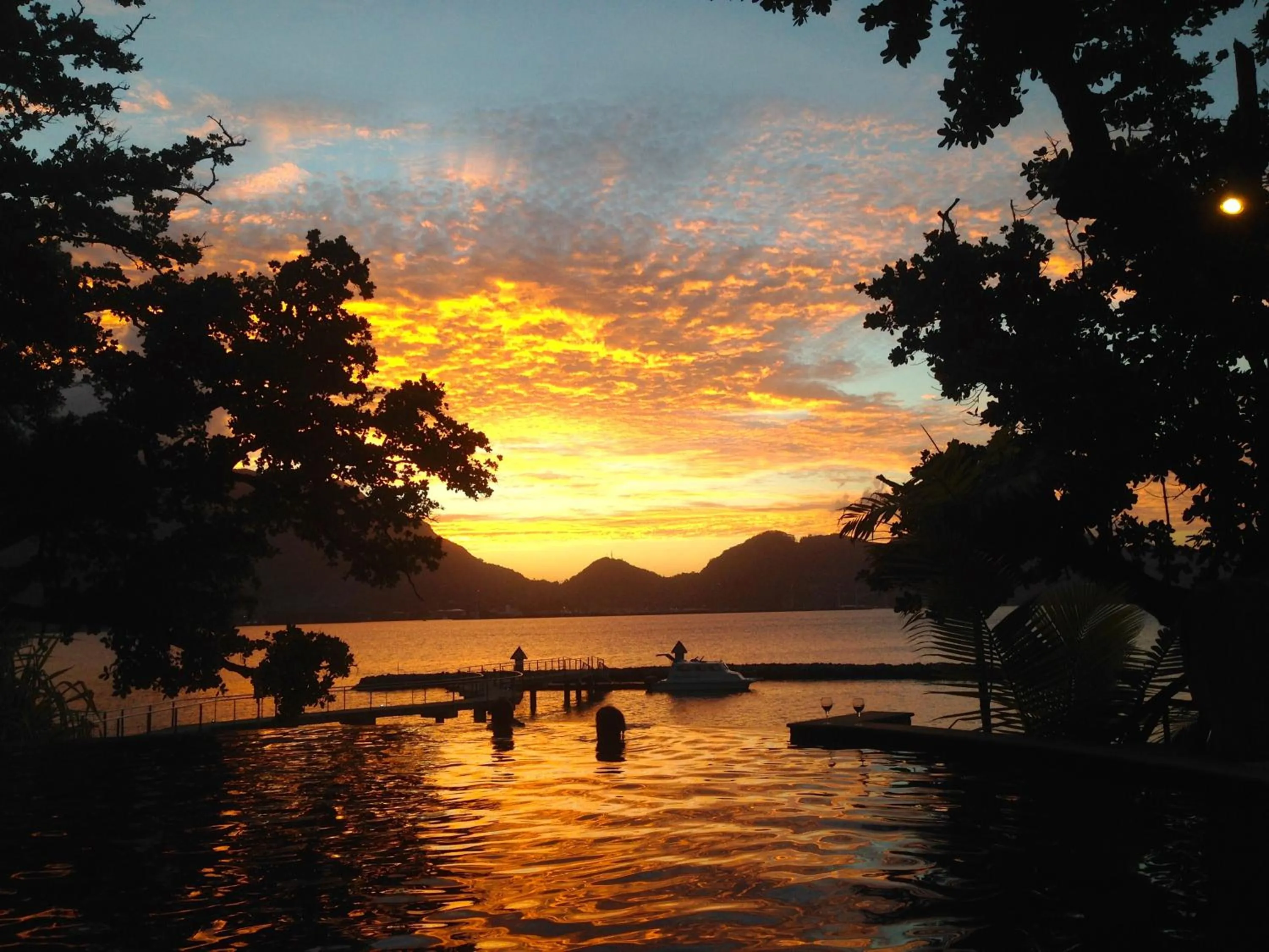 Sunset in Cerf Island Resort