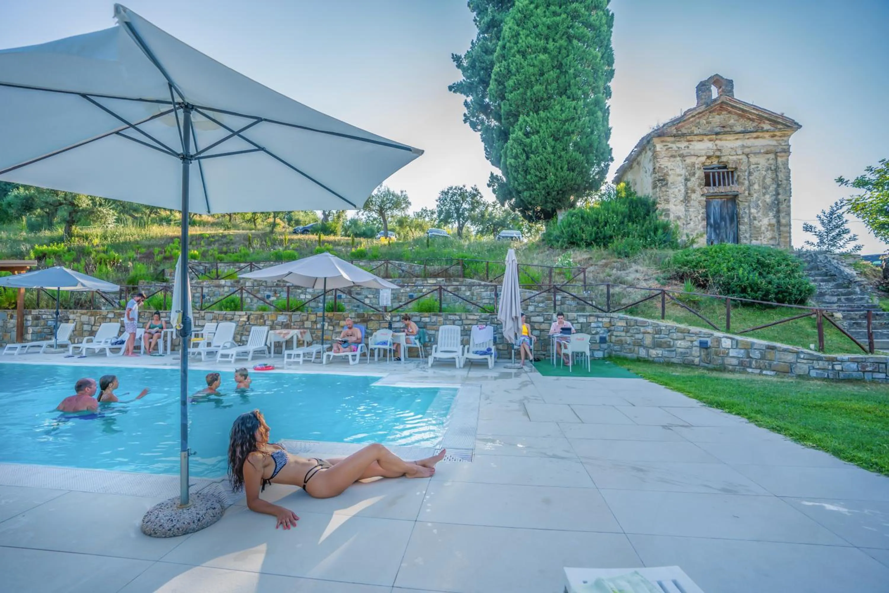 Swimming pool in Le Querce Farmhouse