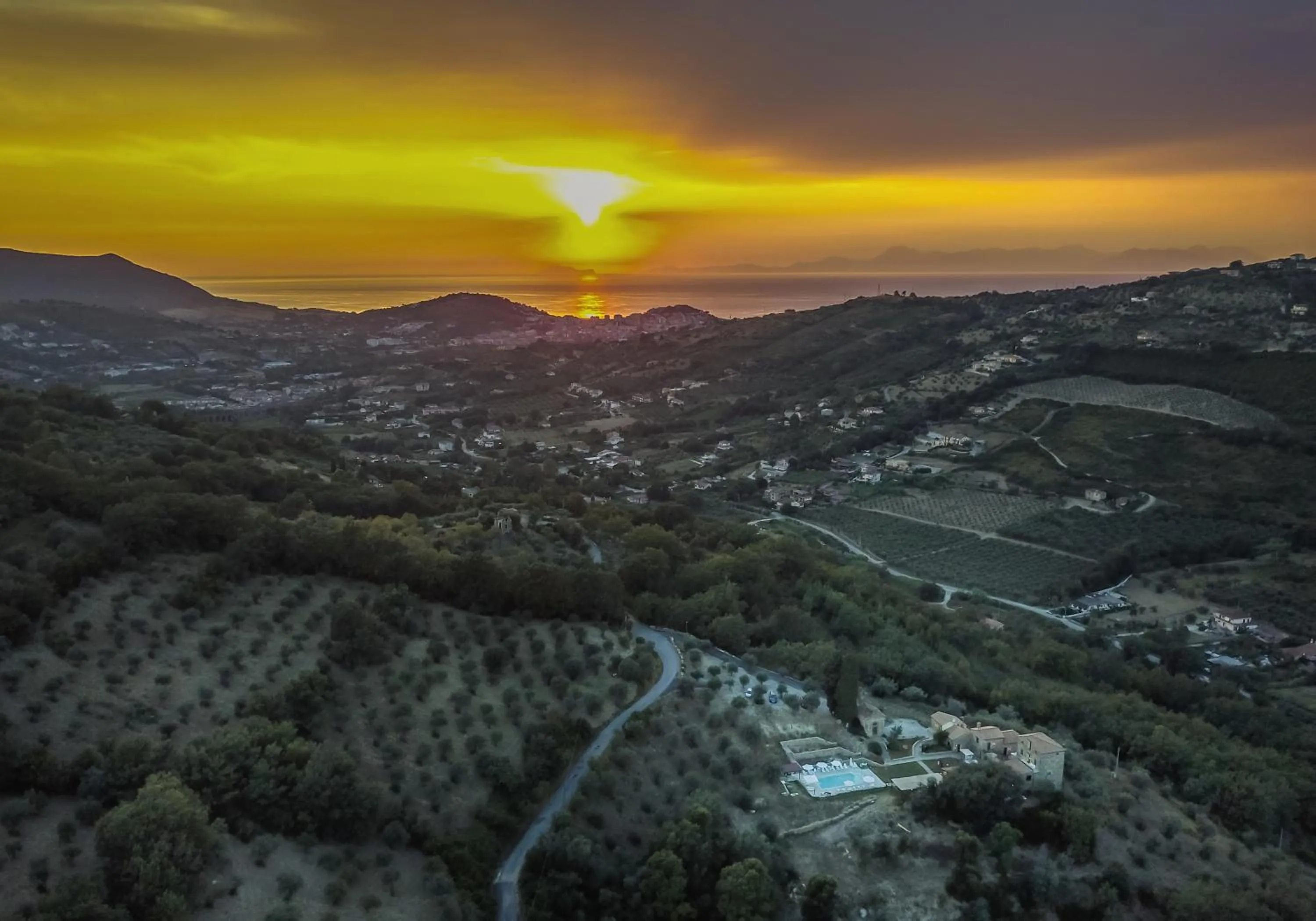 Bird's eye view in Le Querce Farmhouse