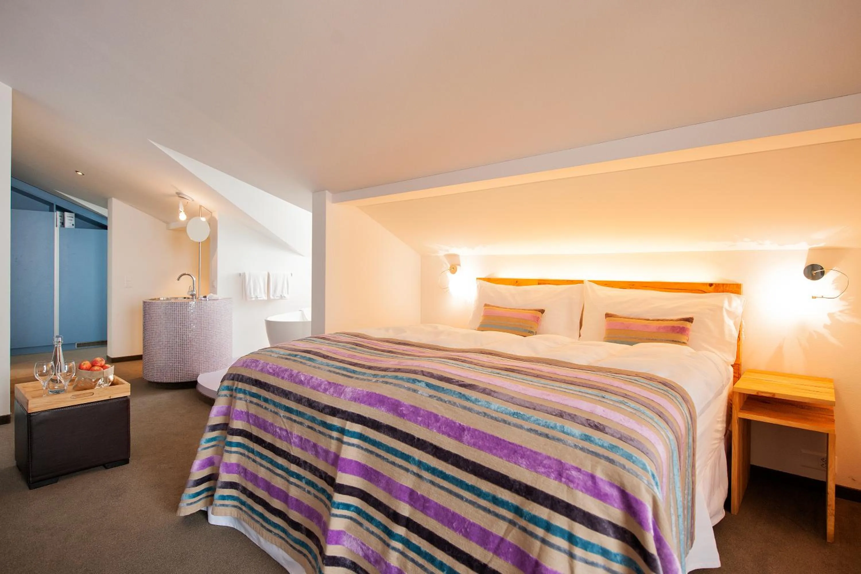 Photo of the whole room, Bed in Wellness Hotel Stoos