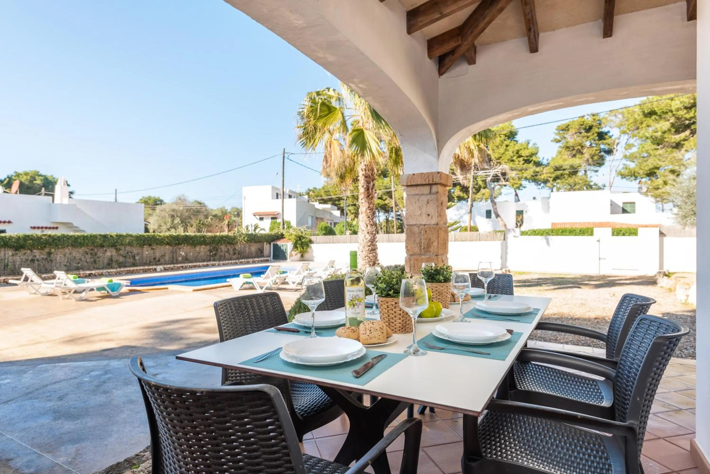 Balcony/Terrace in Villa Binisaret I by Mauter Villas