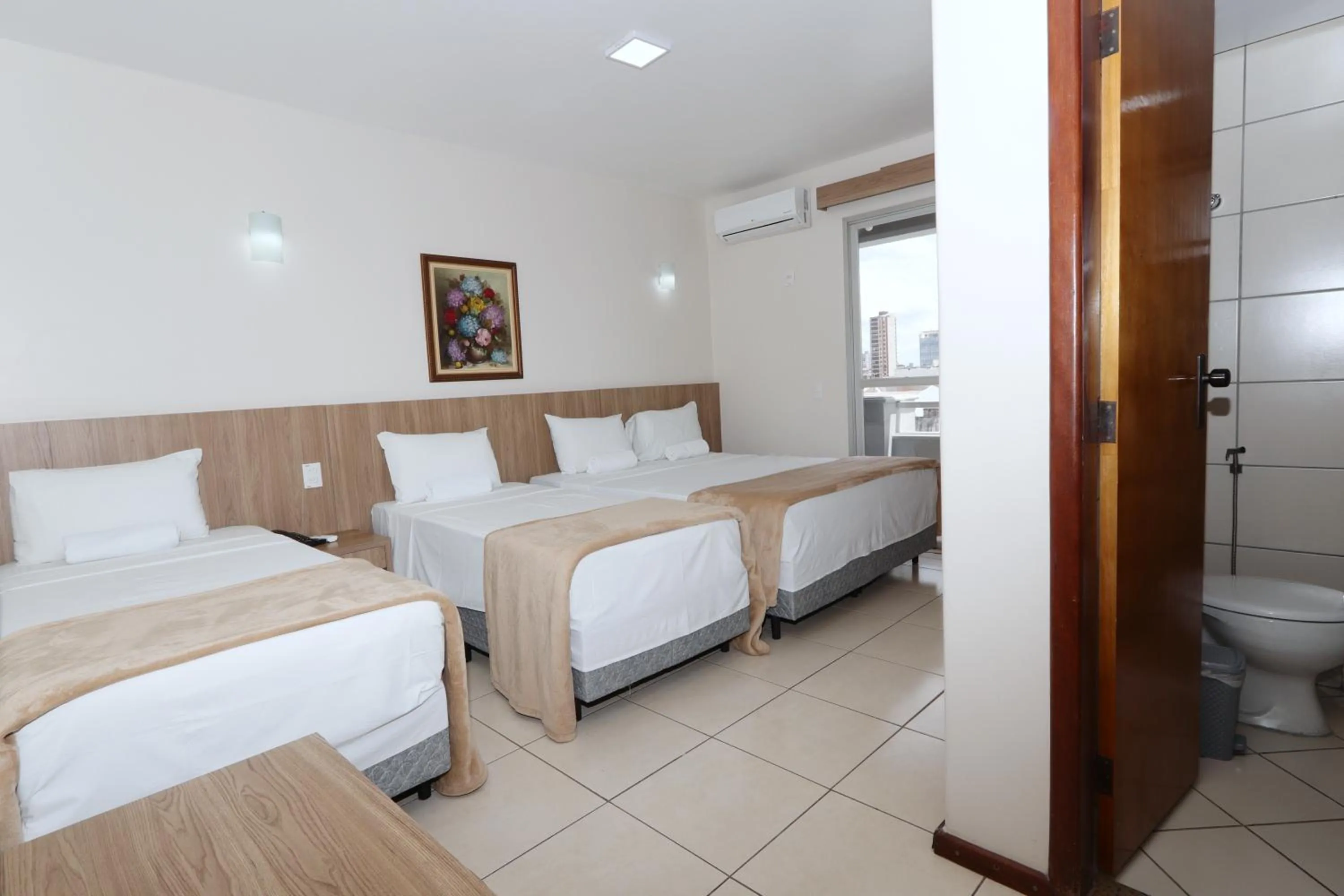 Bed in Montblanc Hotel