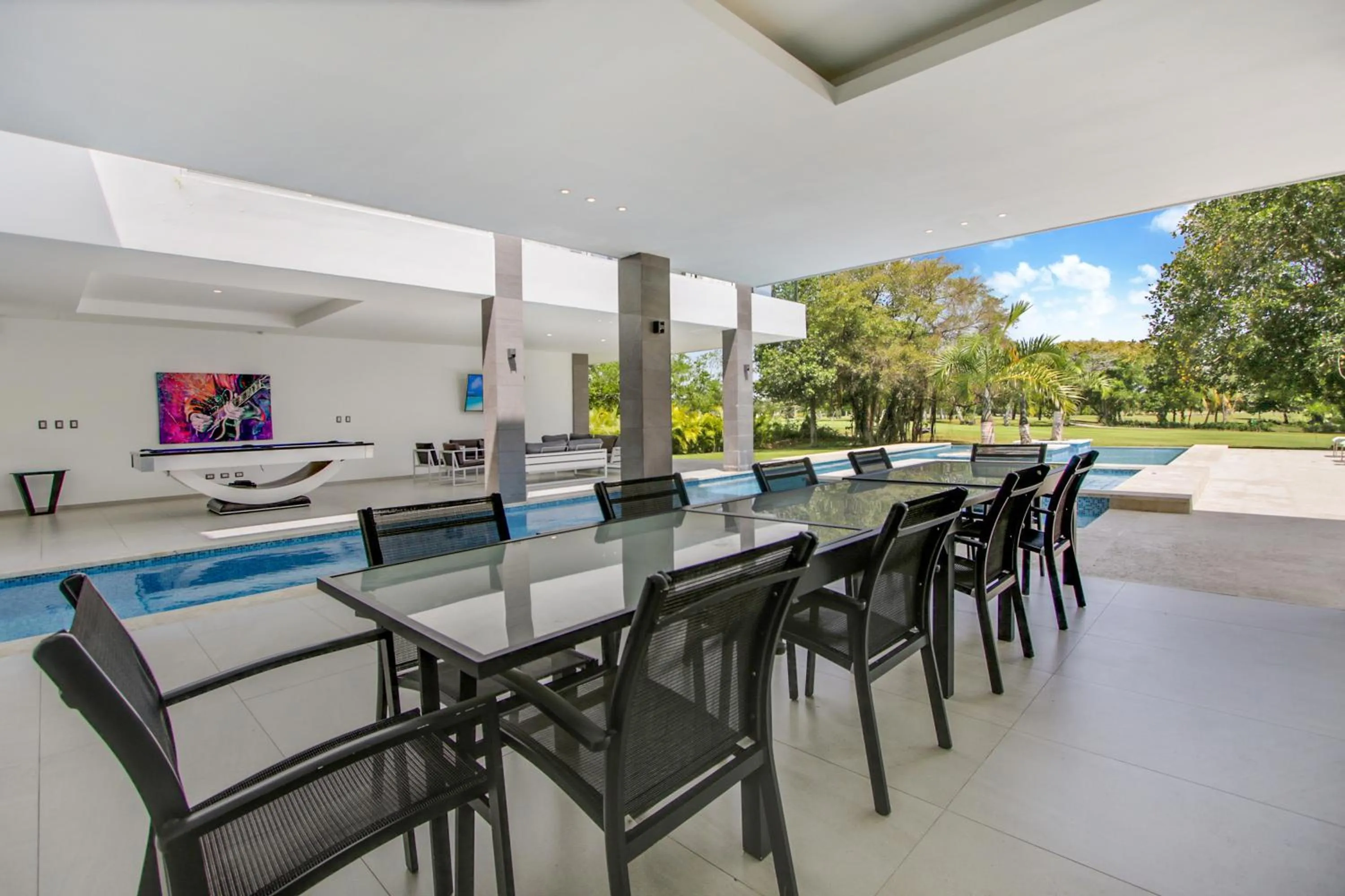 Patio in Modern Brand New Villa with Pool, Jacuzzi, Chef at Cocotal Golf & Country Club
