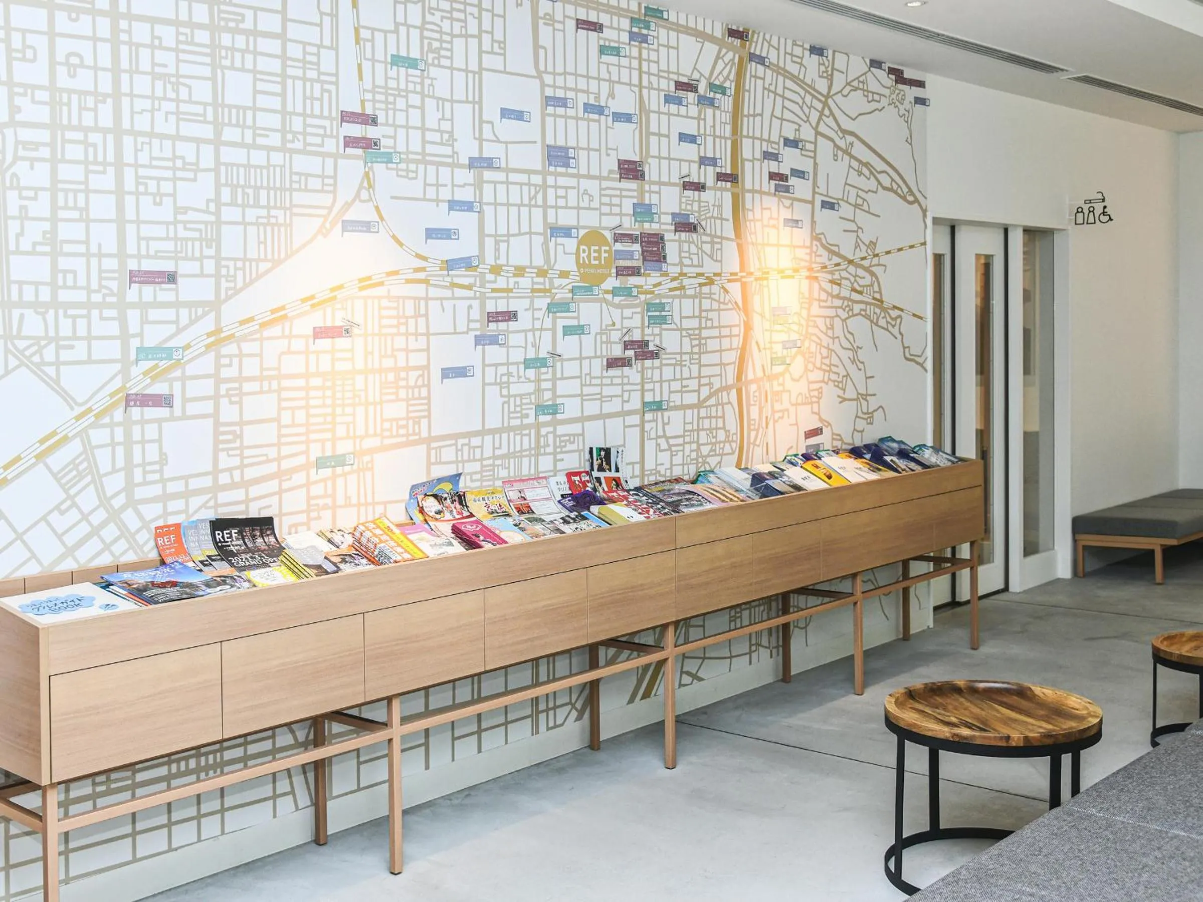 Lobby or reception in REF Kyoto Hachijoguchi by VESSEL HOTELS