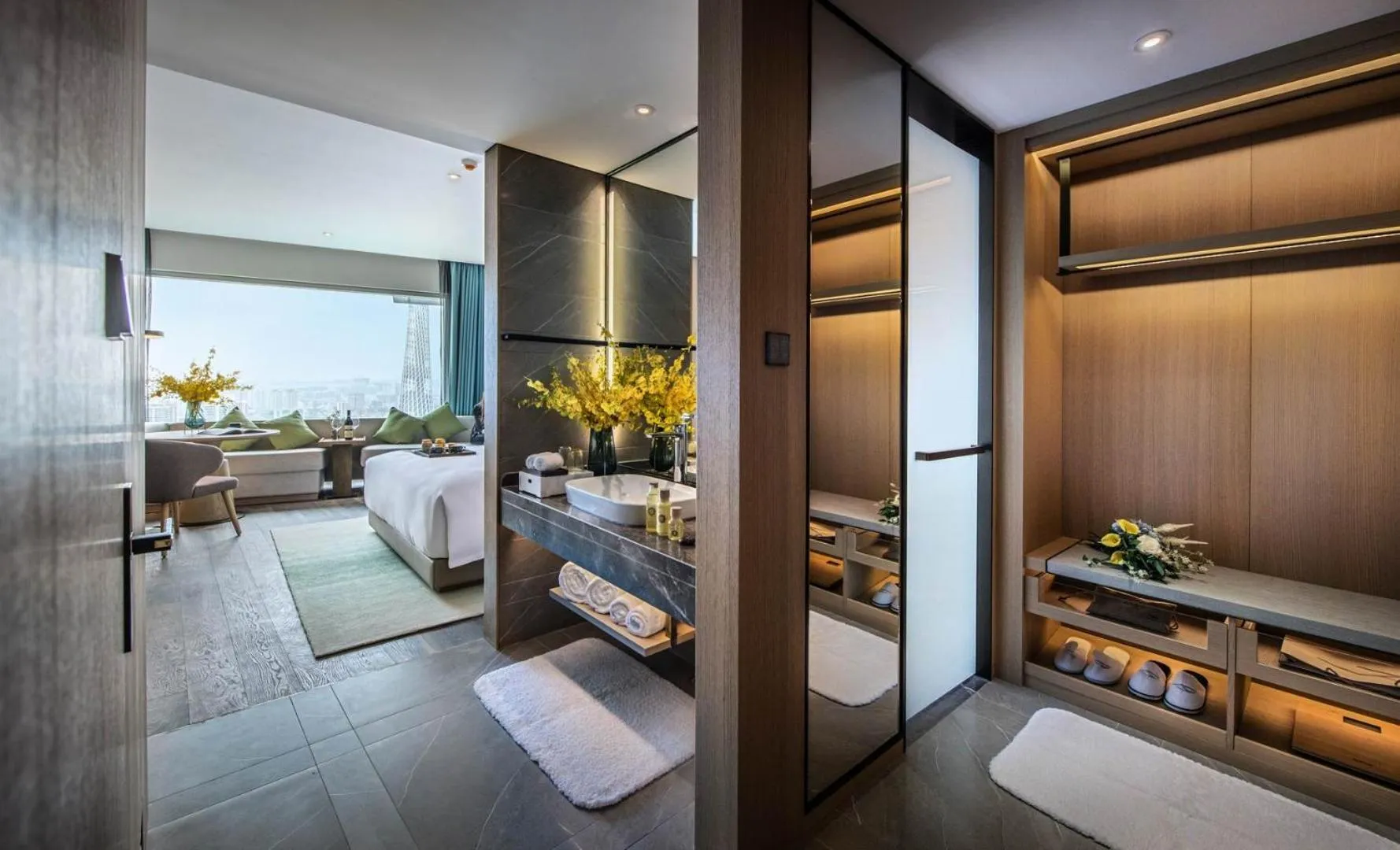 Photo of the whole room in Elegant Hotel Guangzhou Zhujiang New Town Canton Tower- Free Shuttle Bus to Canton Fair Complex during Canton Fair period