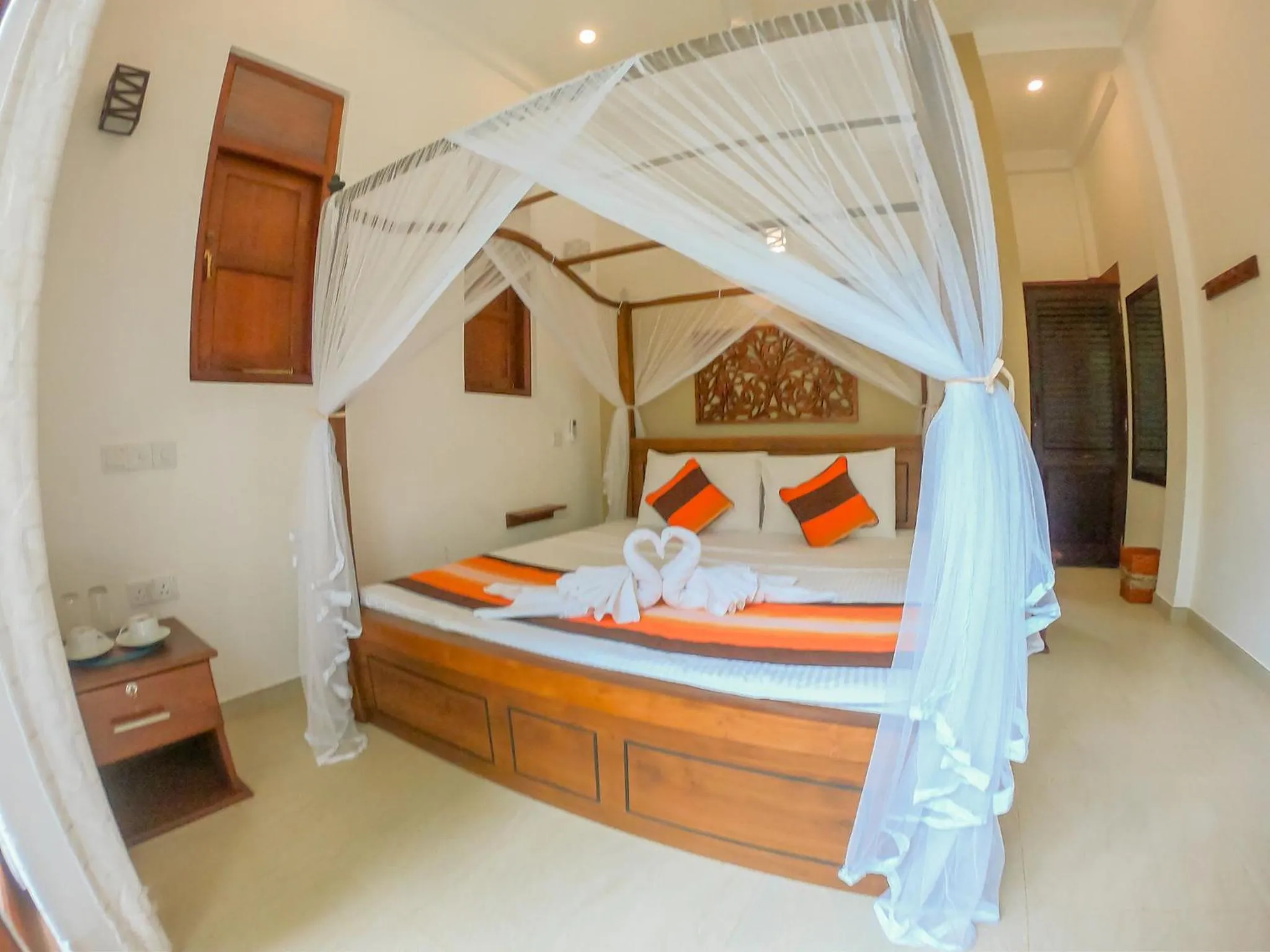 Bed in Terrace Garden Ayurveda Resort