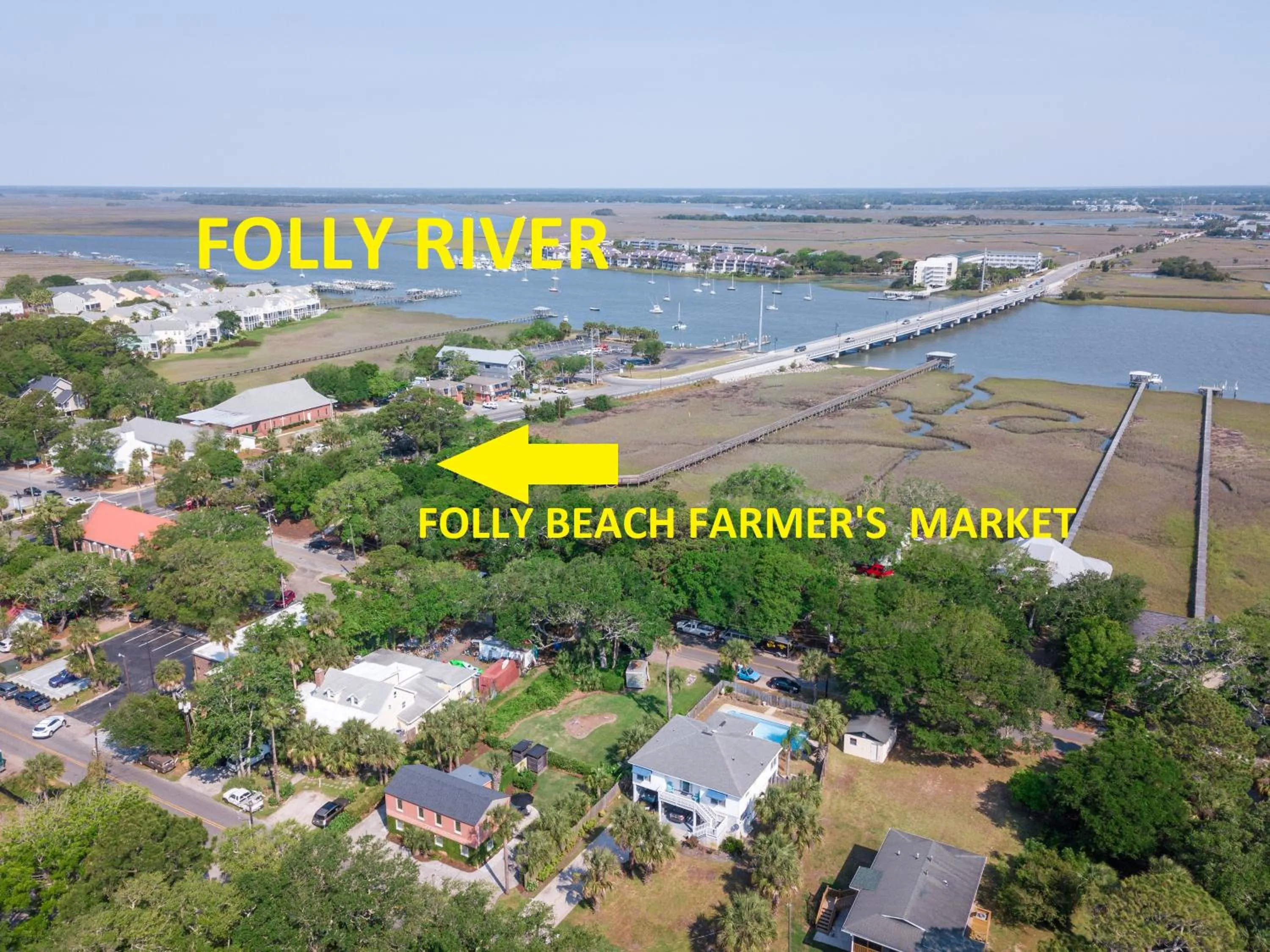 Bird's eye view in Folly Vacation 114A Townhouse near the beach, pet friendly