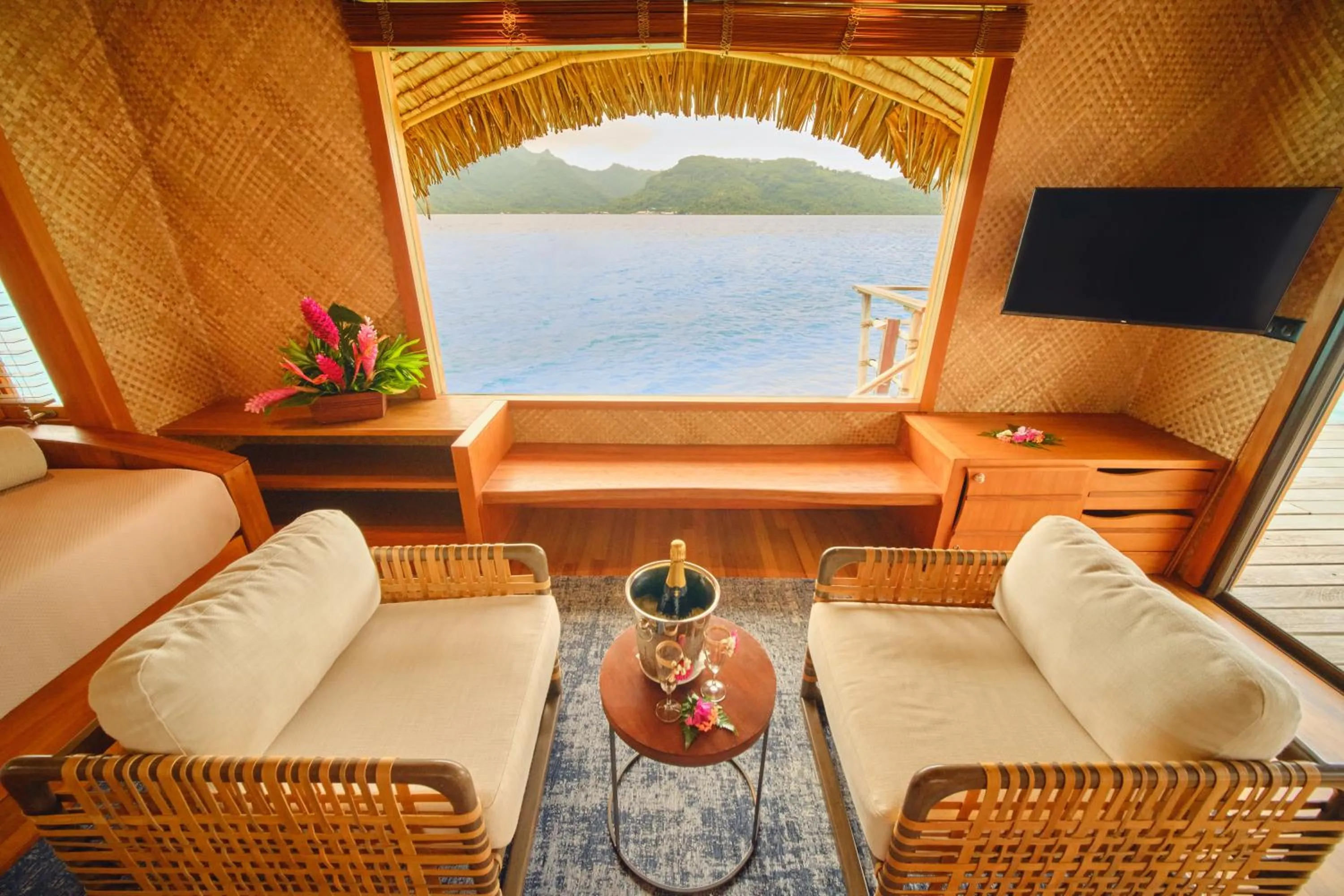 Seating area in Le Taha'a by Pearl Resorts