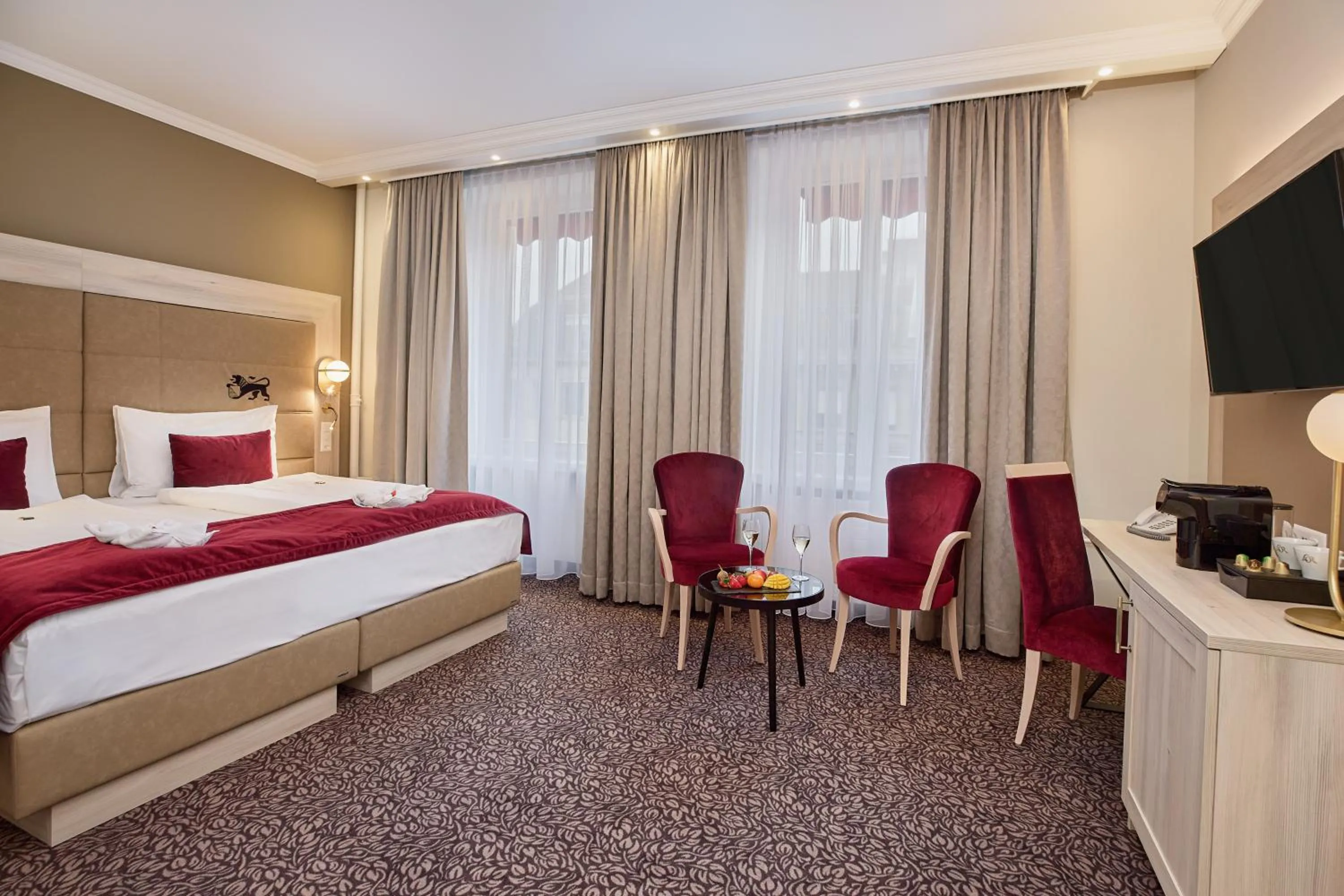 Bed in Hotel St.Gotthard